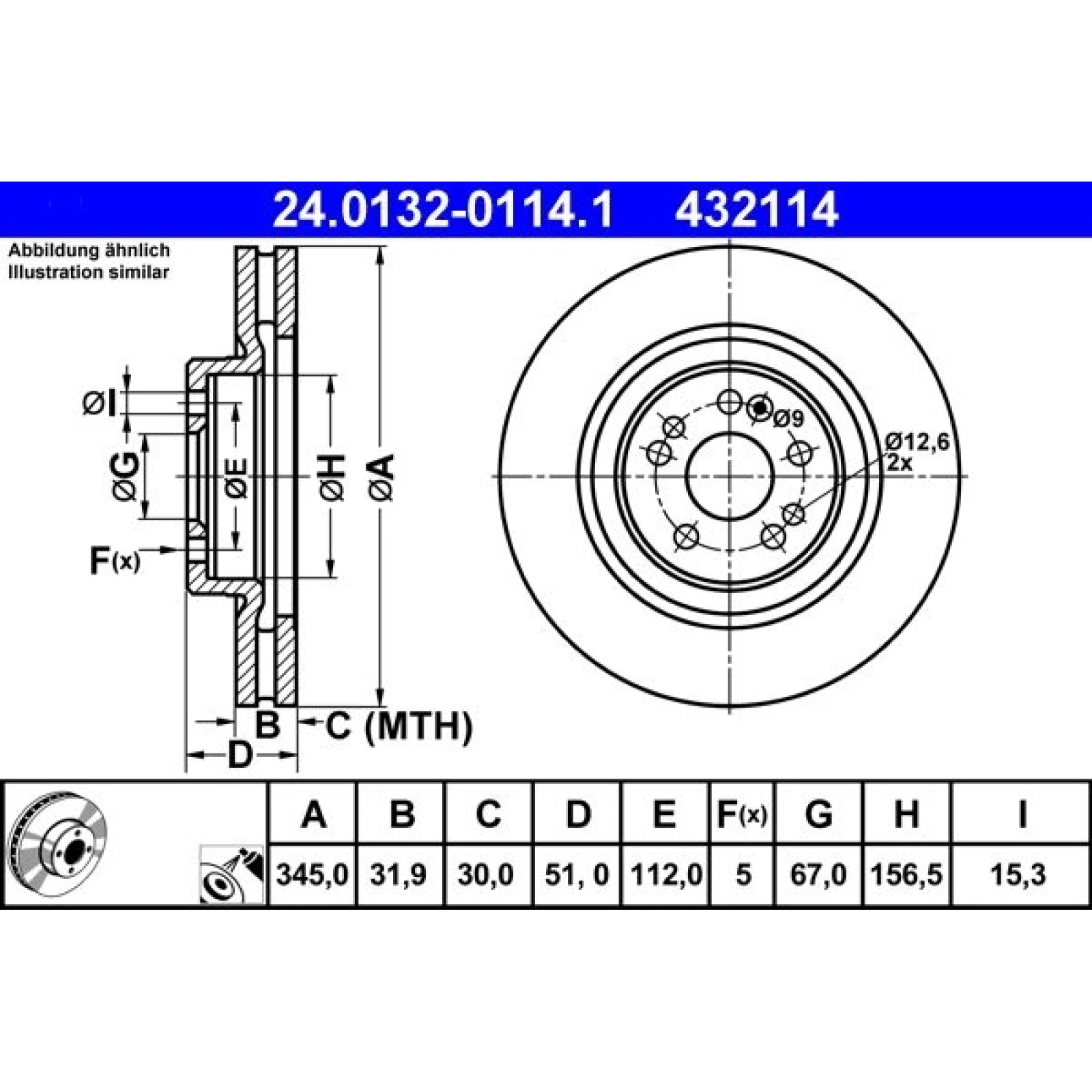 Bremsscheibe Db P. W163 98-05 24.0132-0114.1