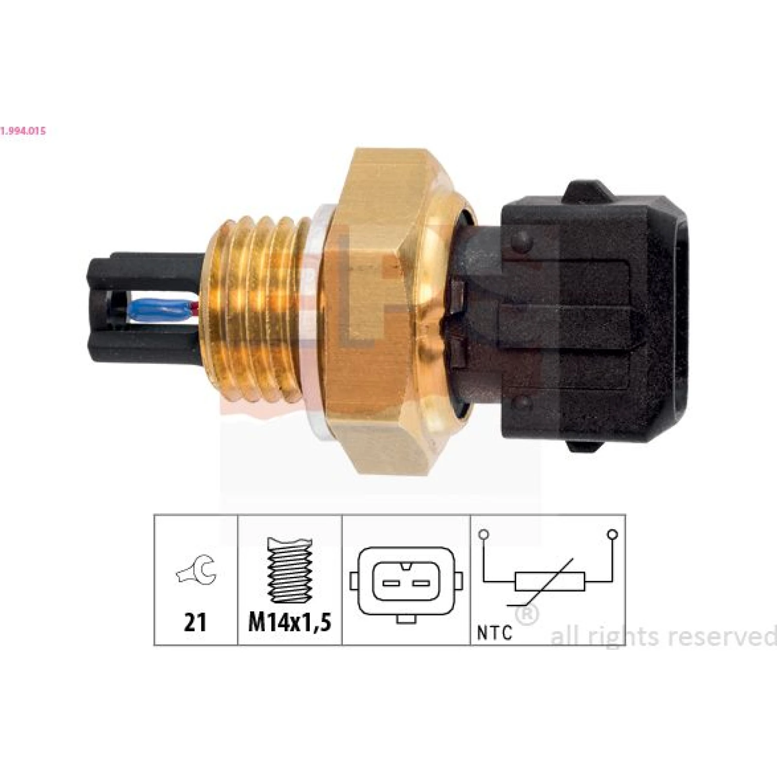 Sensor, Ansauglufttemperatur 1.994.015