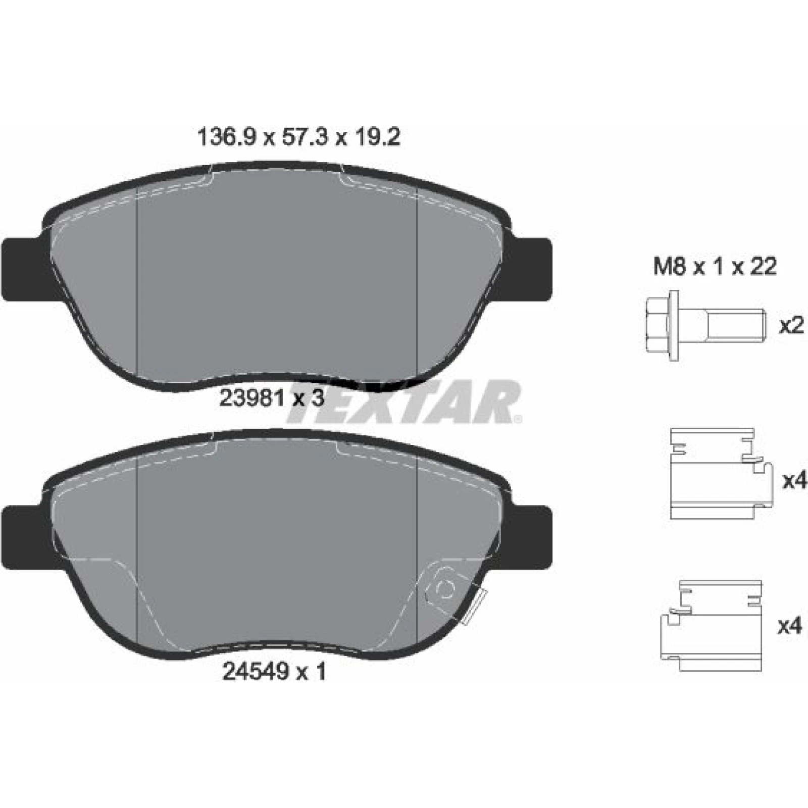 Bremsbelagsatz Opel P. Corsa D 1.3Cdti 06 2398101