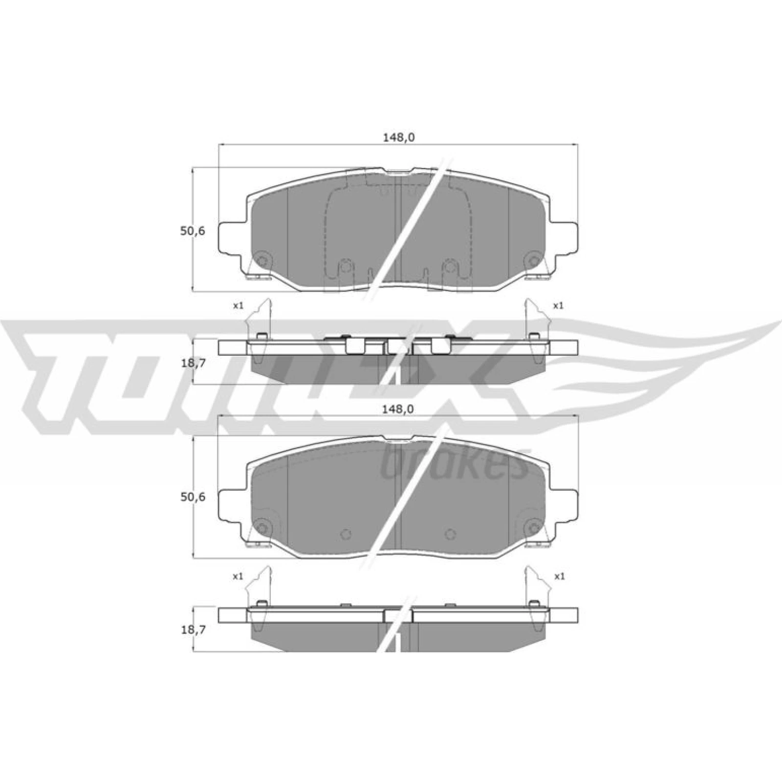 TOMEX brakes Bremsbelagsatz, Scheibenbremse TX 60-04
