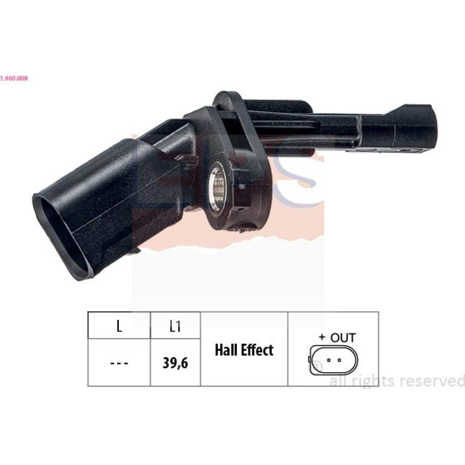 Sensor, Raddrehzahl 1.960.009