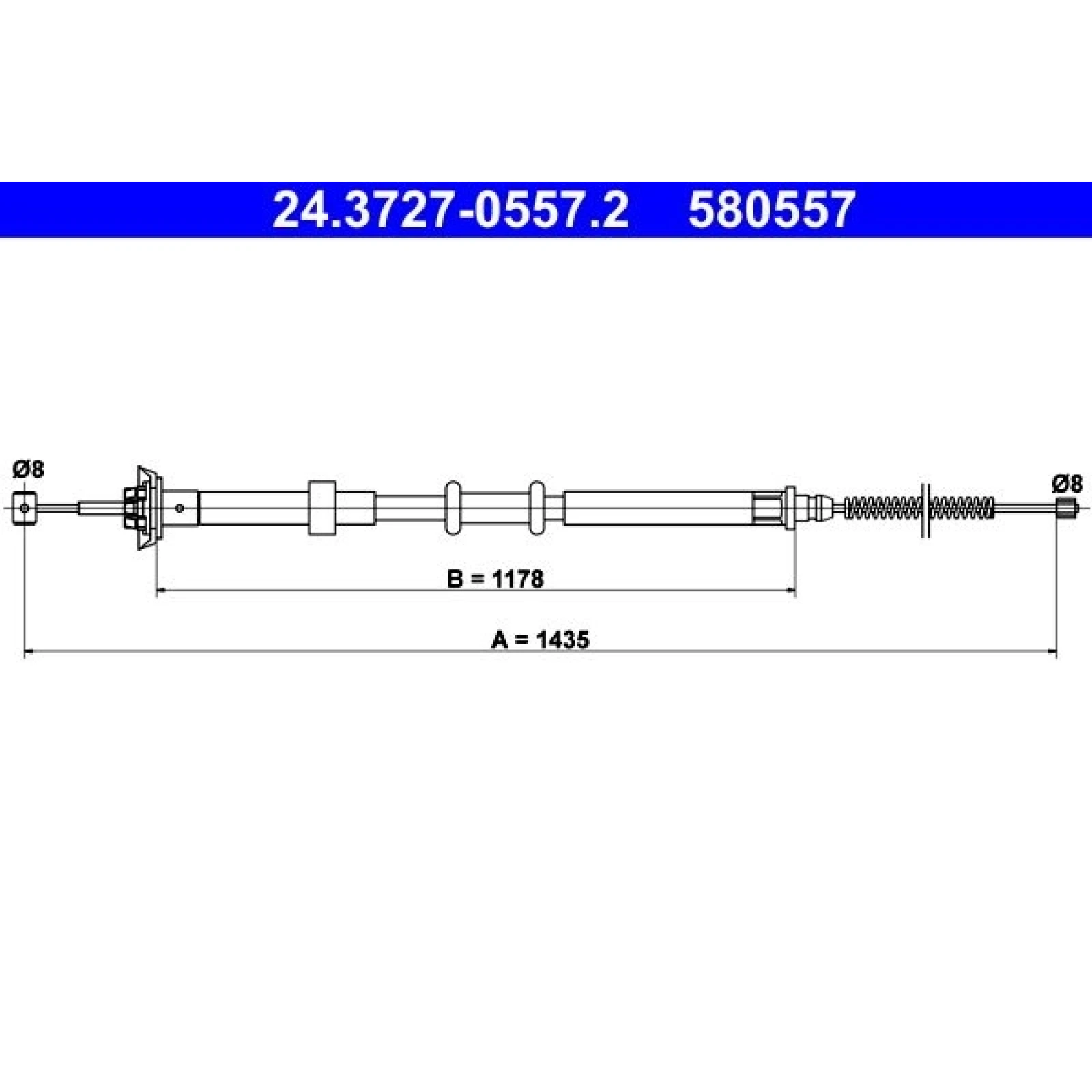 ATE Handbremsseil 24.3727-0557.2