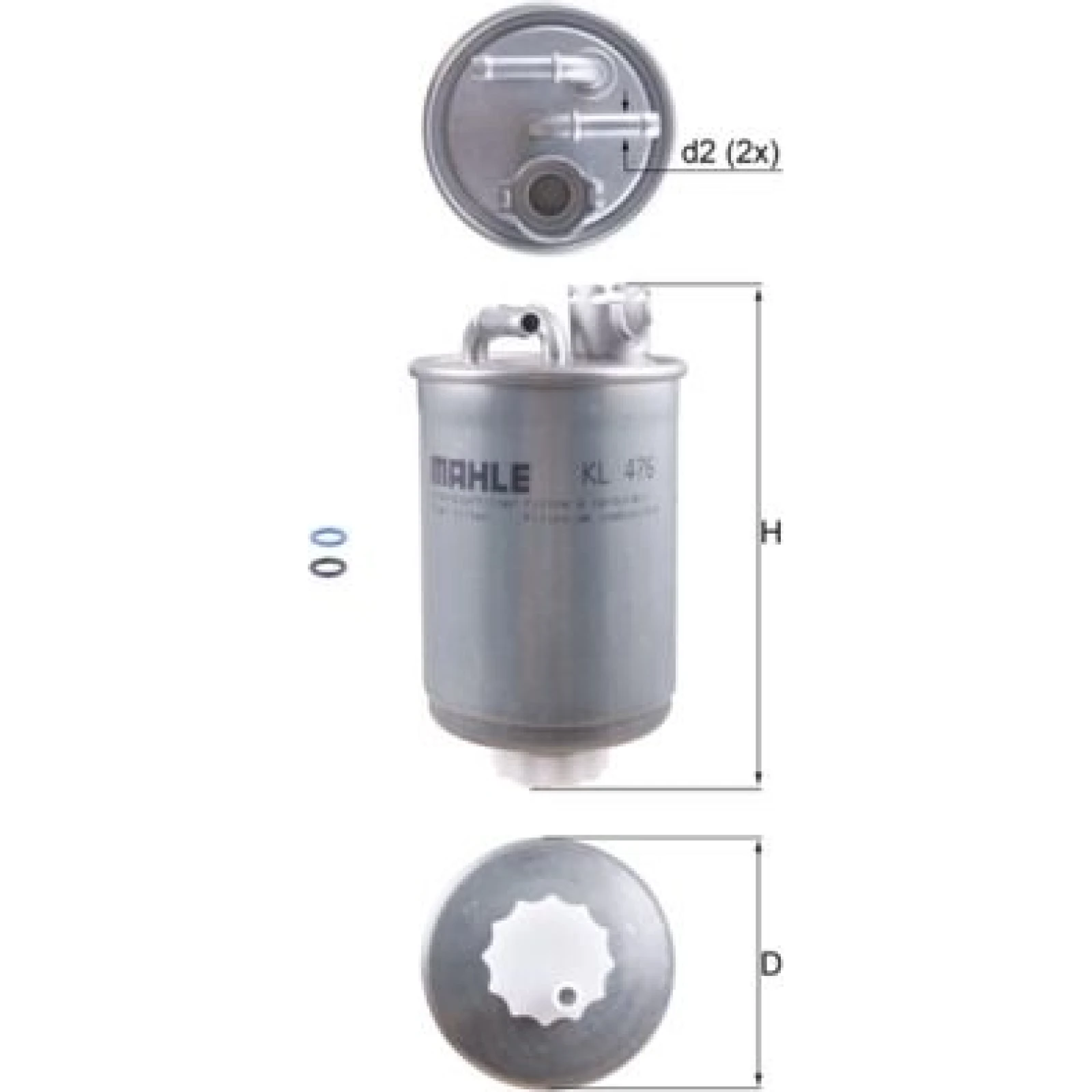 MAHLE Kraftstofffilter KL 476D