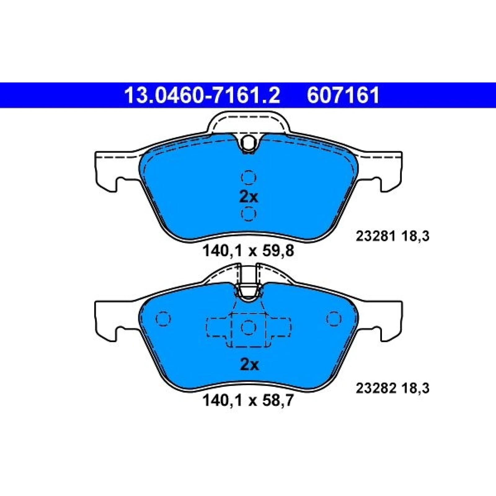 Bremsbelagsatz Mini P. Cooper/One 01-07 13.0460-7161.2