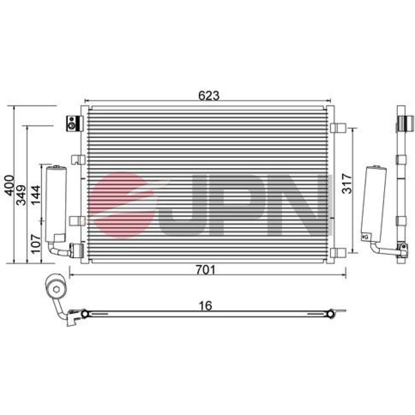 JPN Kondensator, Klimaanlage 60C9110-JPN
