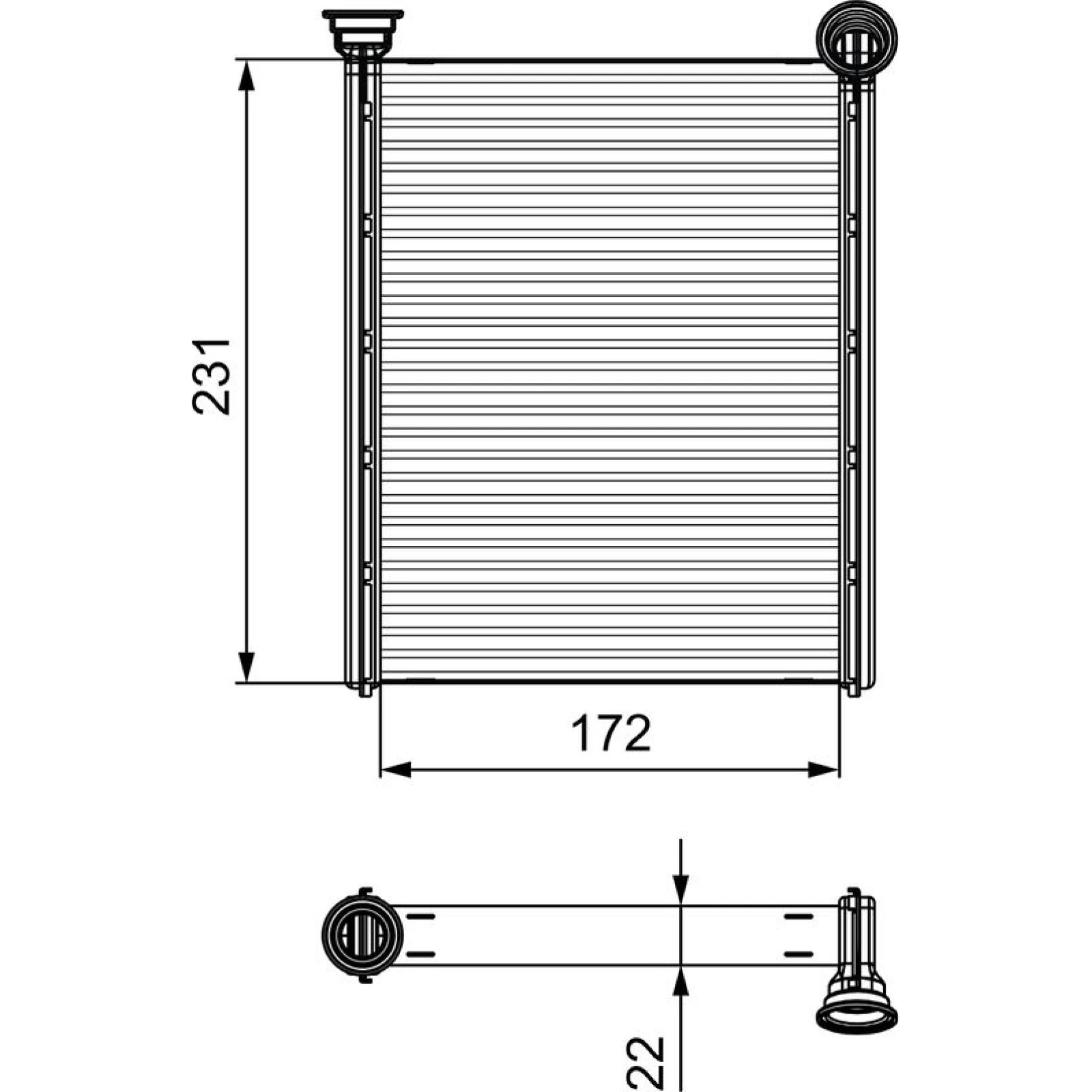 Wärmetauscher, Innenraumheizung 811534