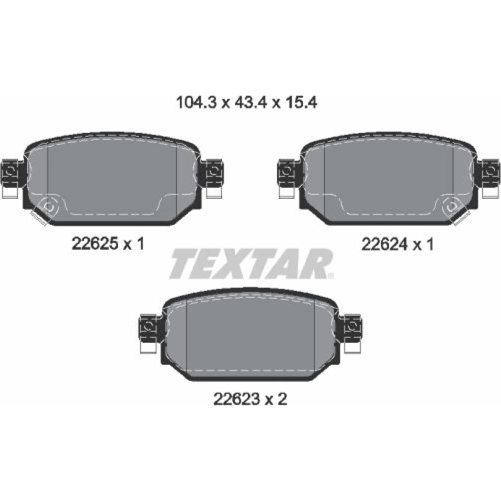 Textar Bremsbelagsatz 2262301