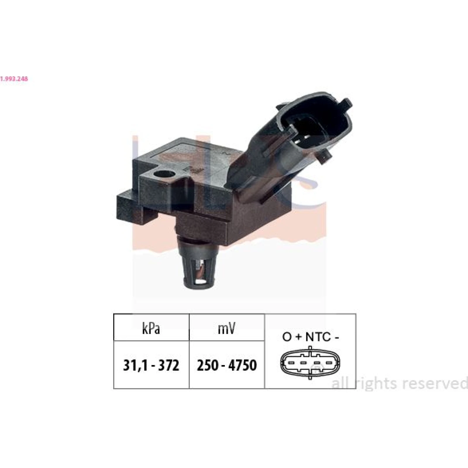 Sensor, Saugrohrdruck 1.993.248