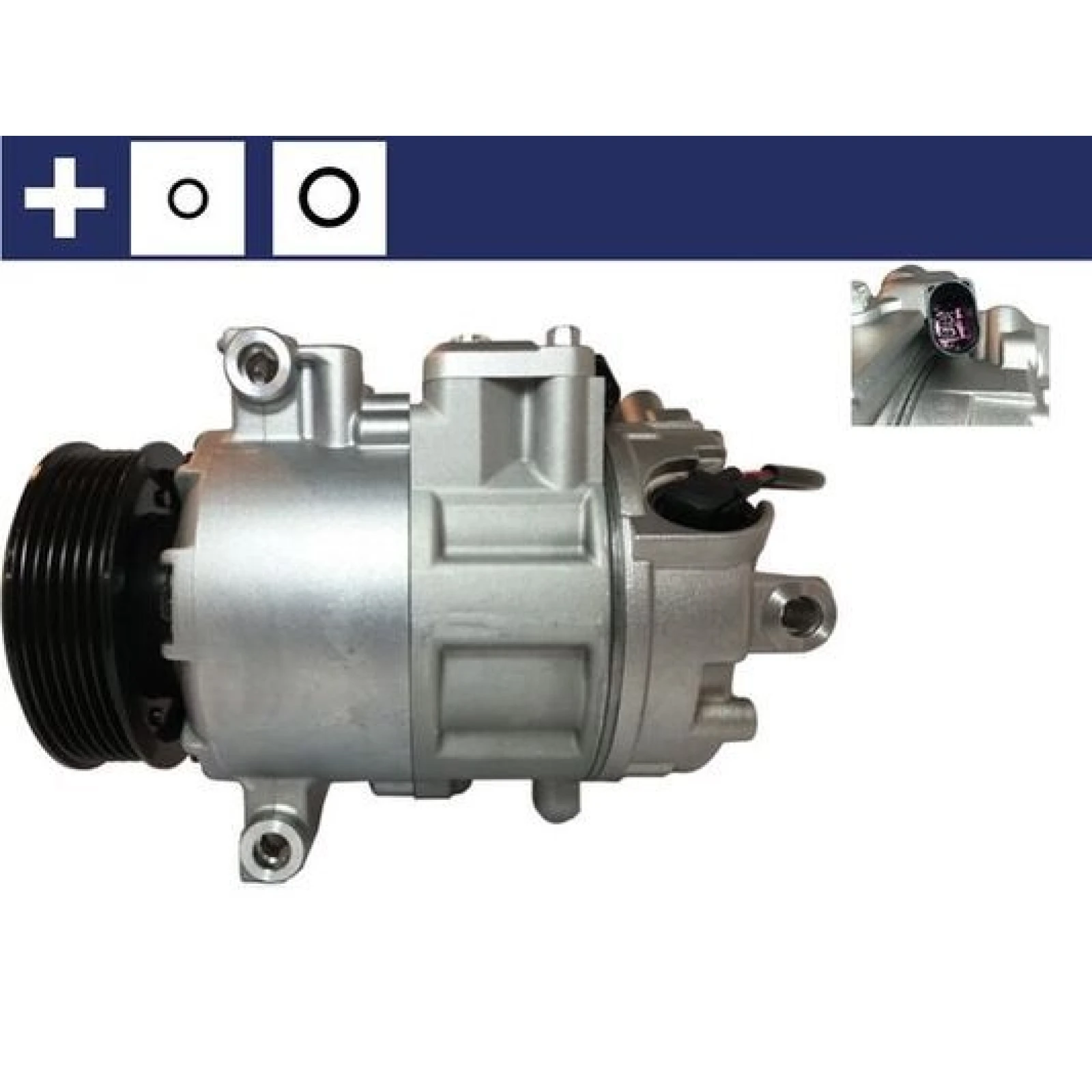 ACP914000S MAHLE Klimakompressor ACP914000S, 12 V, 6SEU14C, R134a – u. a. für VW Touareg (7P5, 7P6), Audi A8 D3 (4E2, 4E8), A8 D4 (4H2, 4H8, 4HC, 4HL)