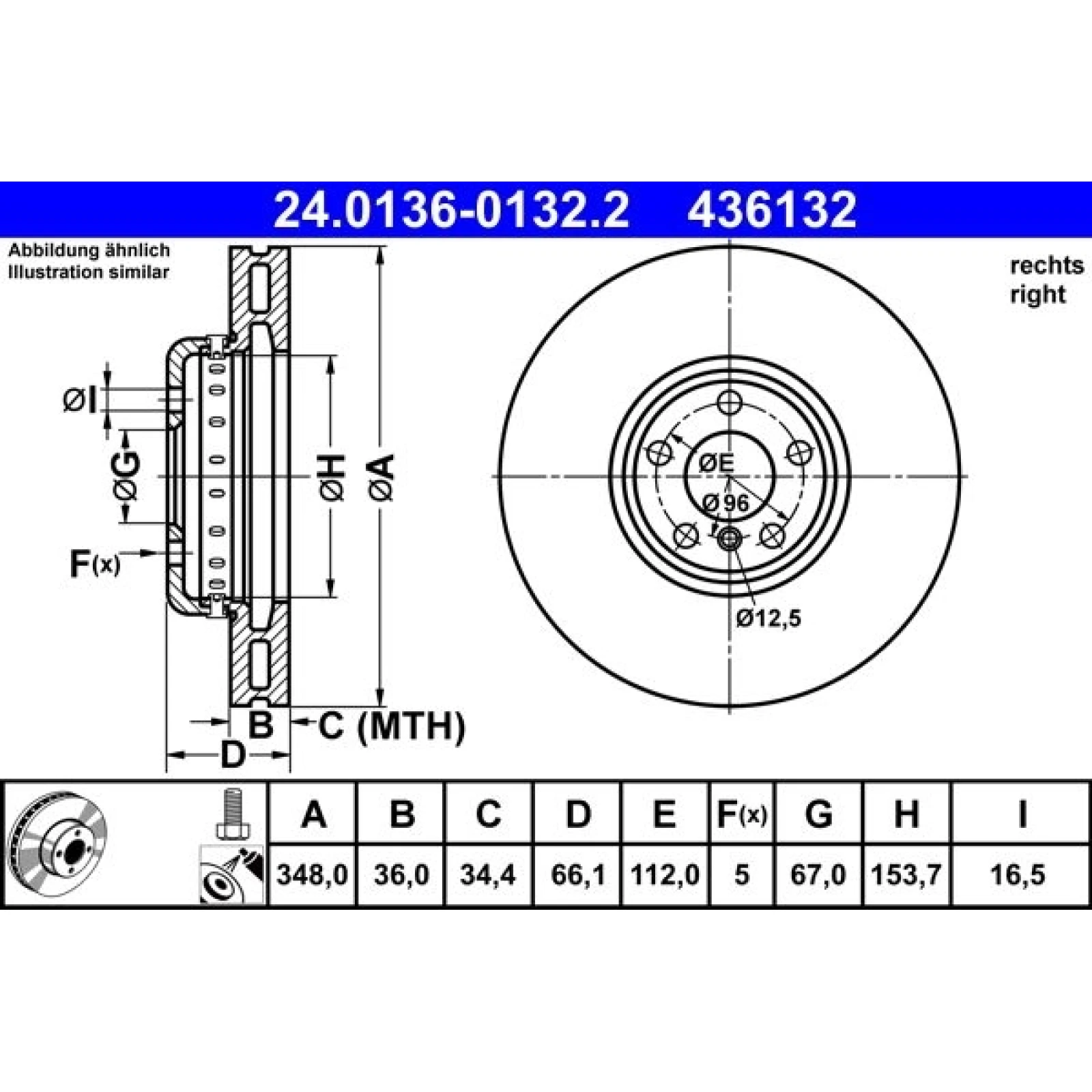 Bremsscheibe 24.0136-0132.2