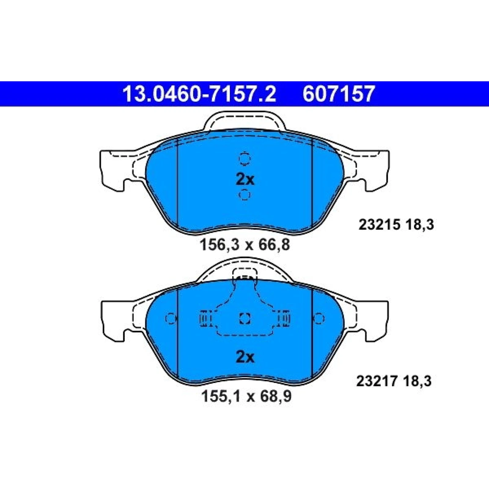 Bremsbelagsatz Renault P. Laguna 1.6-2.0 16V 01-07 13.0460-7157.2