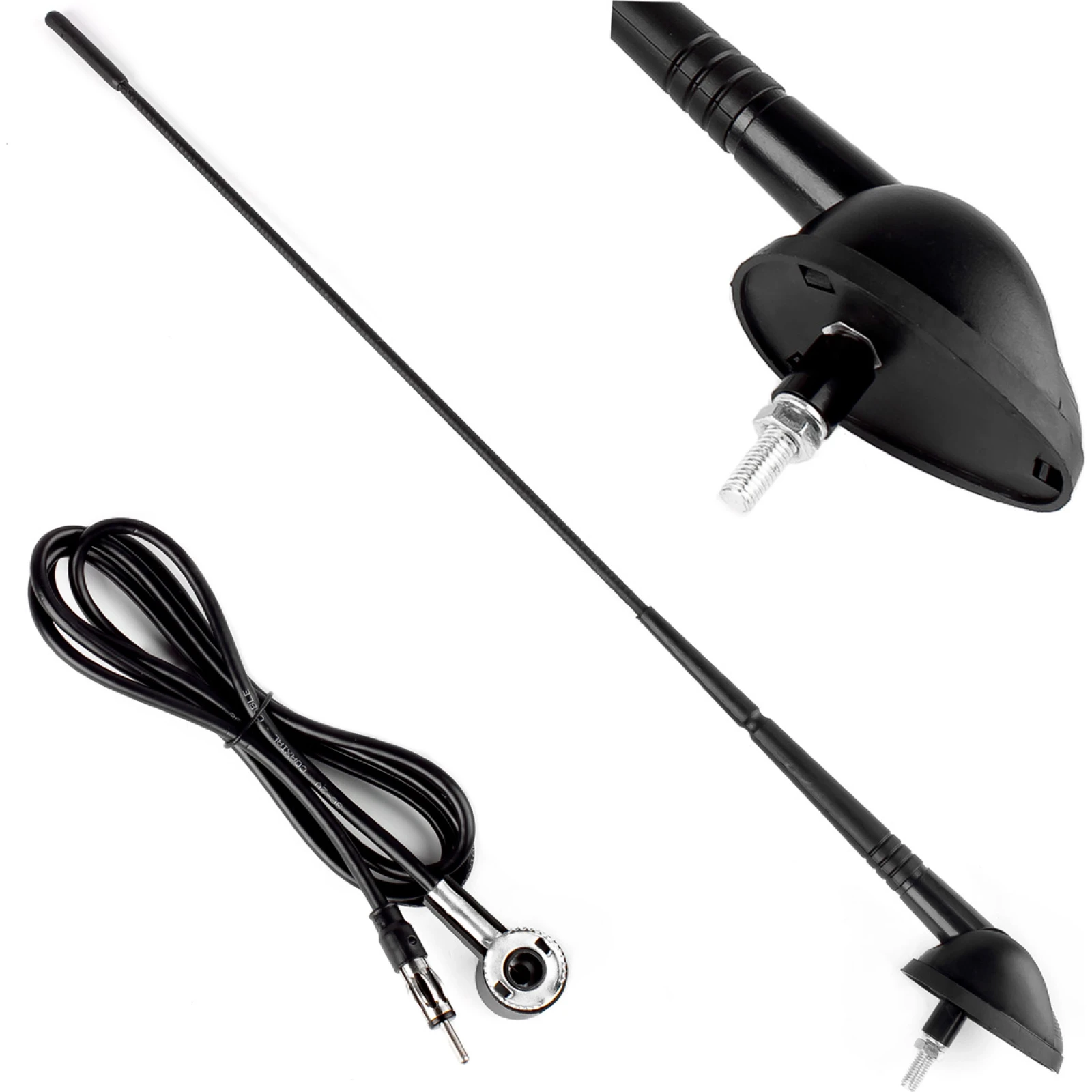 1050 AMiO Autoantenne ANT03, 40 cm, 5-mm-Adapter, 1,4 m Kabel – 01050