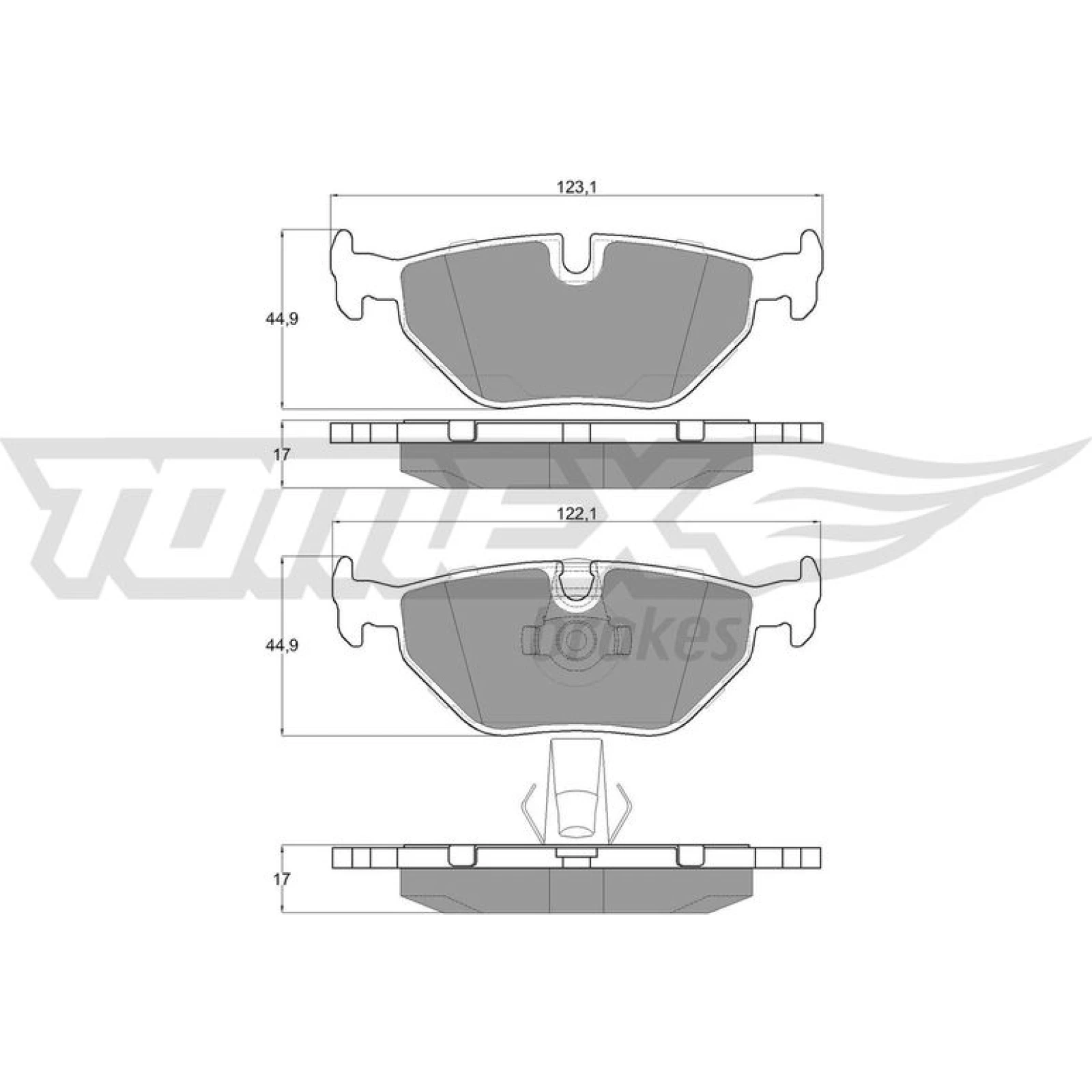 TOMEX brakes Bremsbelagsatz, Scheibenbremse TX 13-21