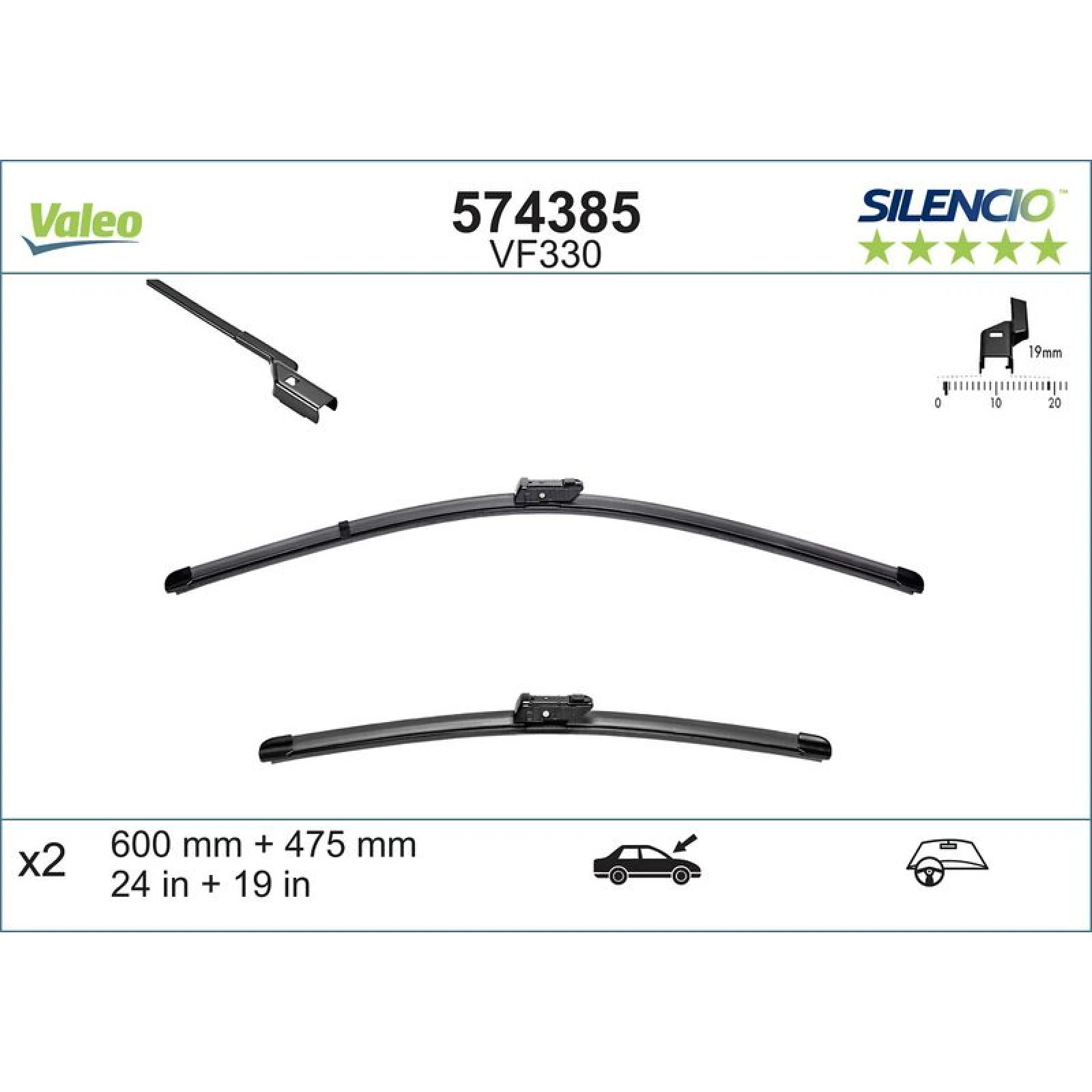 VM330 VALEO Silencio X.TRM Wischer 574385