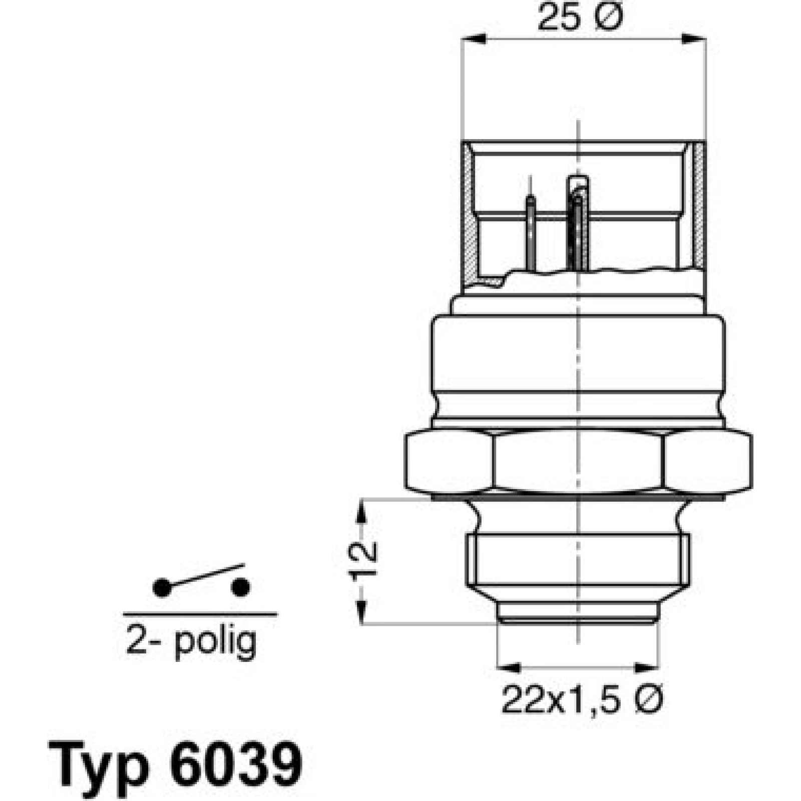 WAHLER Temperaturschalter 6039.95D