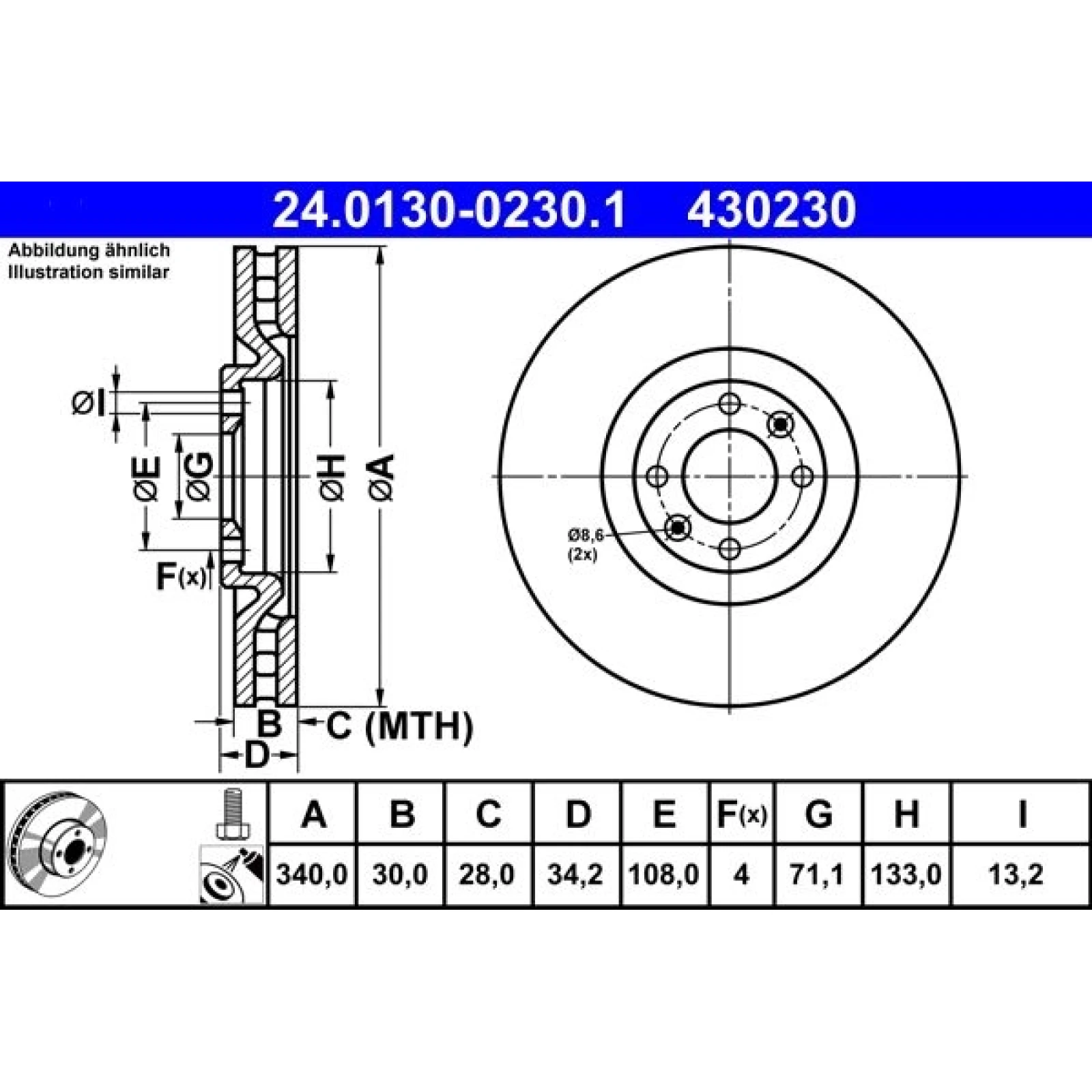 Bremsscheibe 24.0130-0230.1