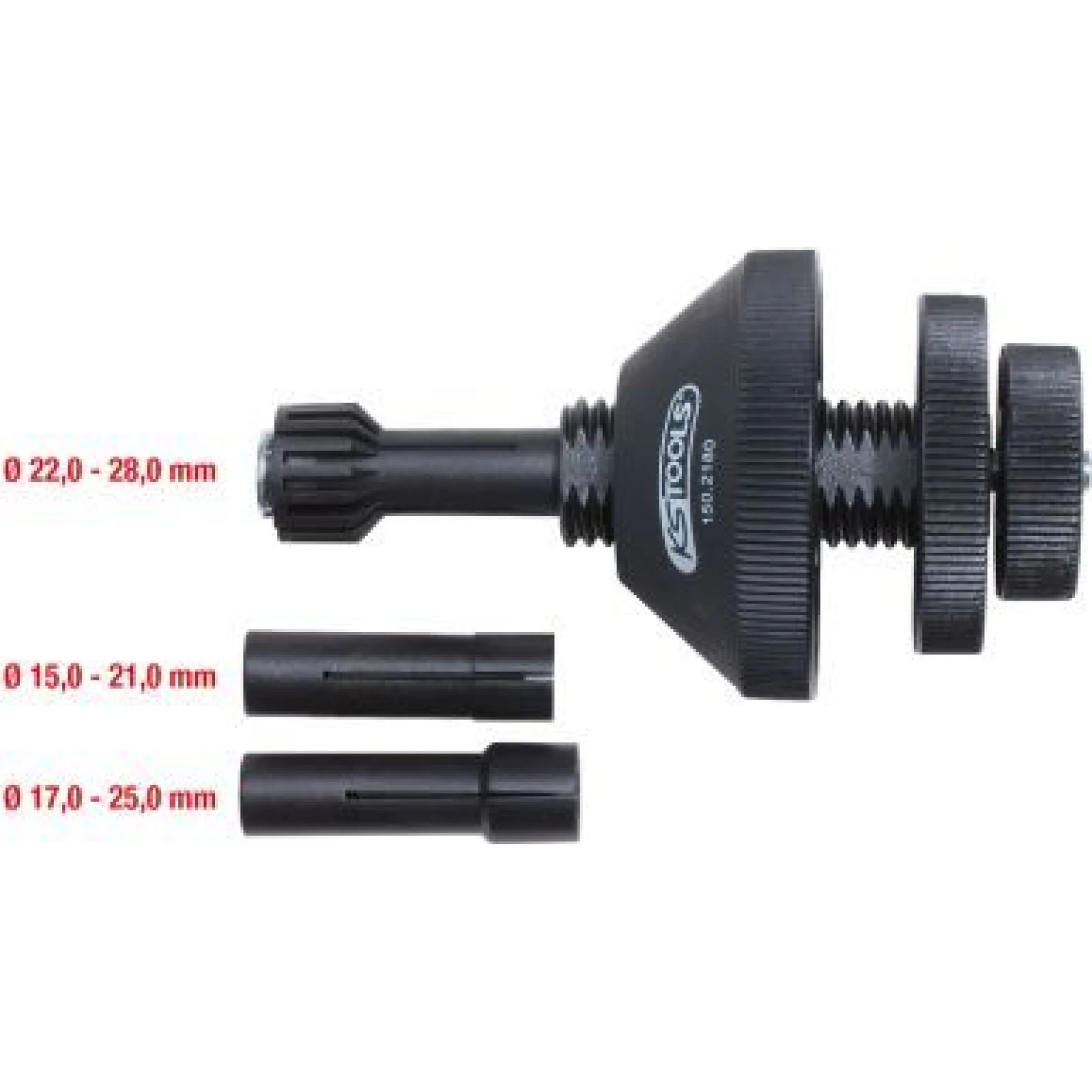 KS TOOLS Zentrierwerkzeugsatz für Kupplungen Ø 15,0-28,0 mm 150.2180