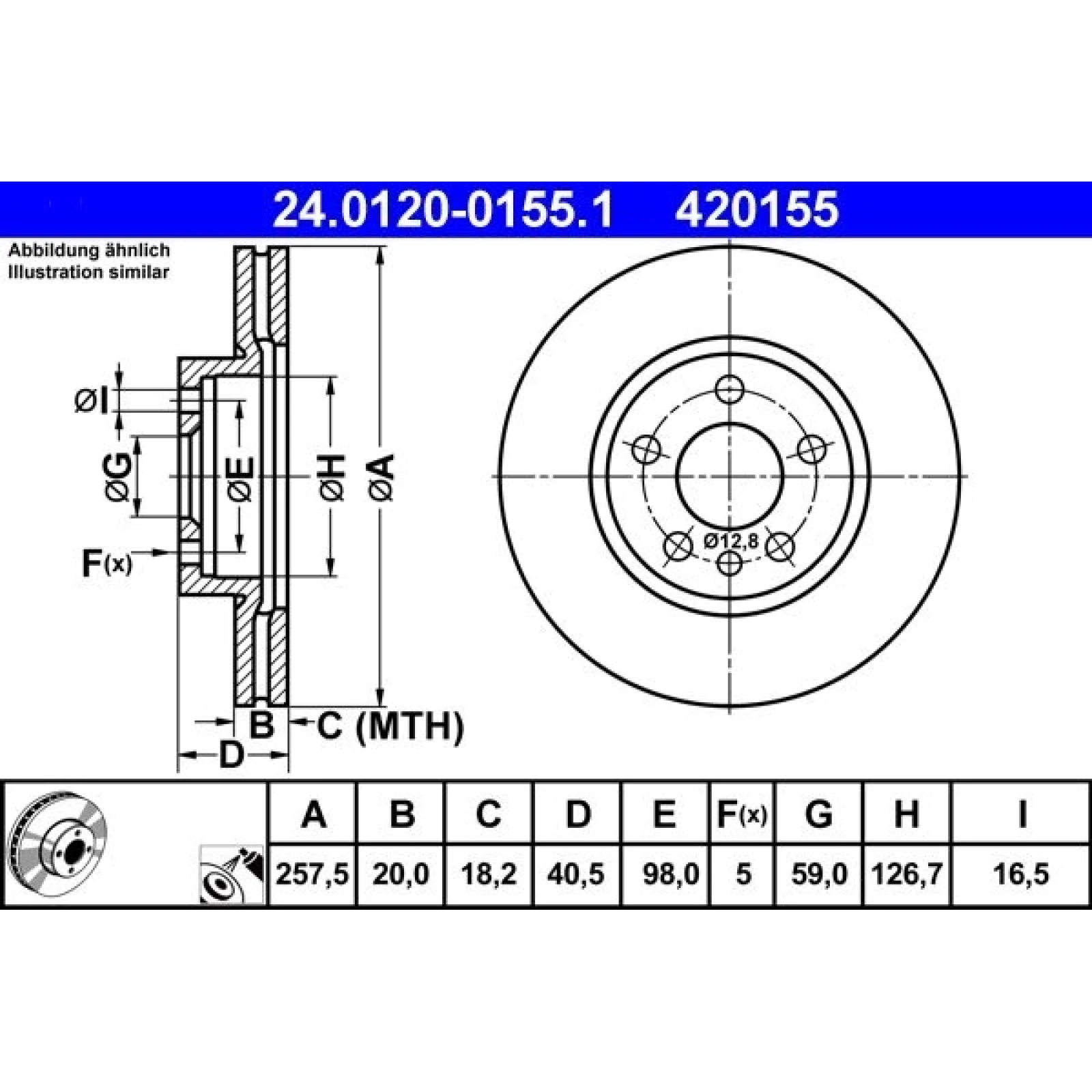 Bremsscheibe 24.0120-0155.1