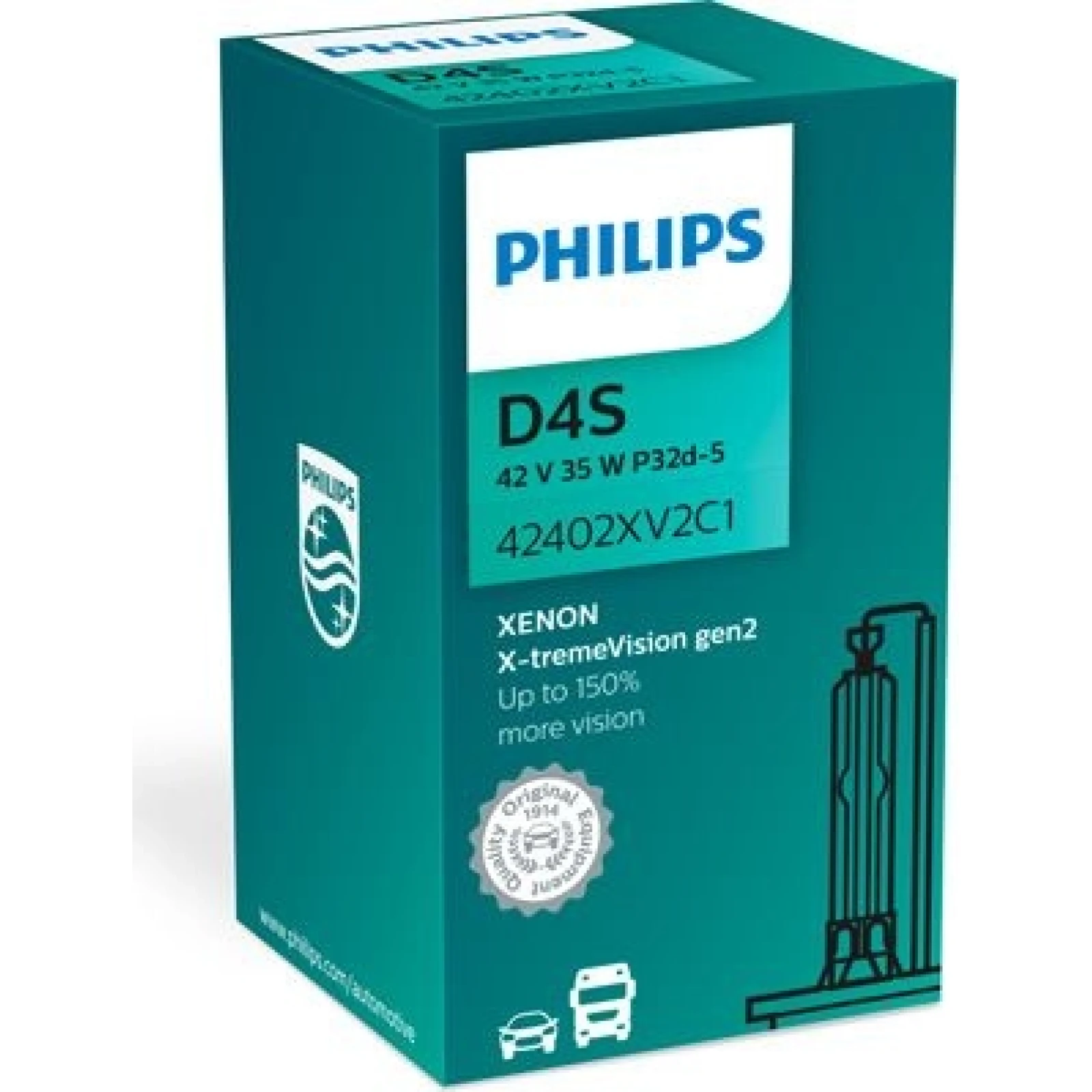 D4S 35W P32d-5 X-treme Vision + 150% 1 Stück Philips 42402XV2C1