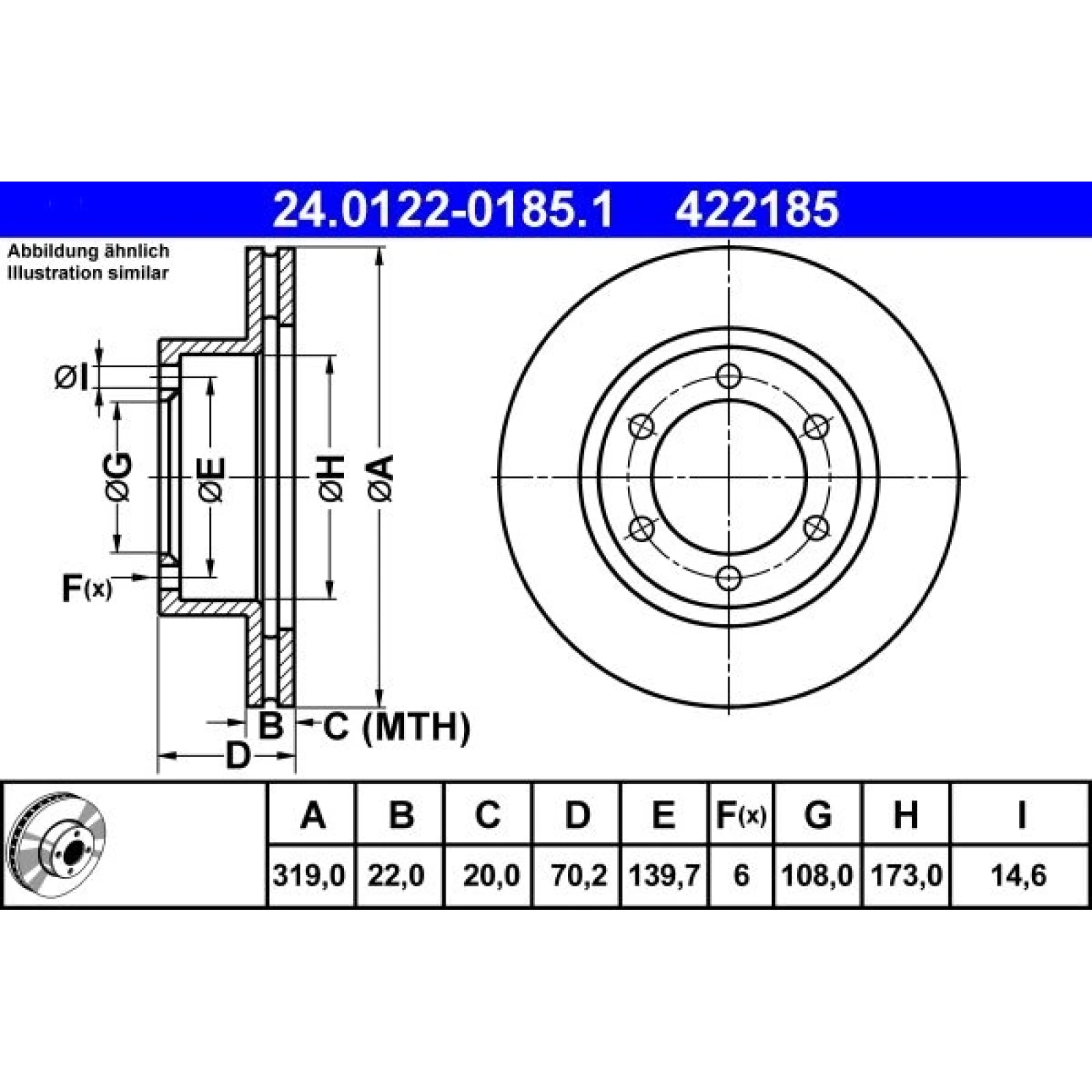 Bremsscheibe 24.0122-0185.1