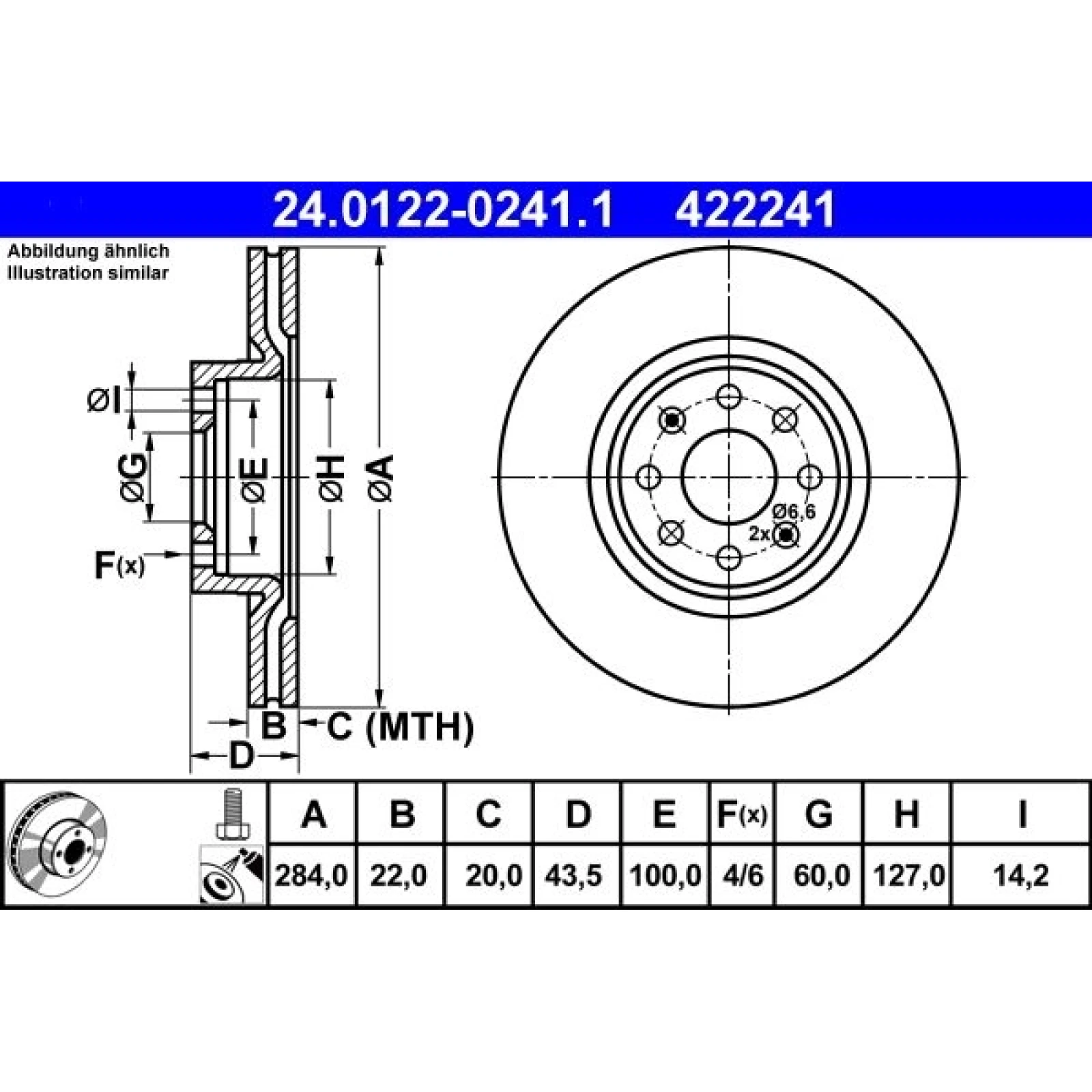 Bremsscheibe 24.0122-0241.1