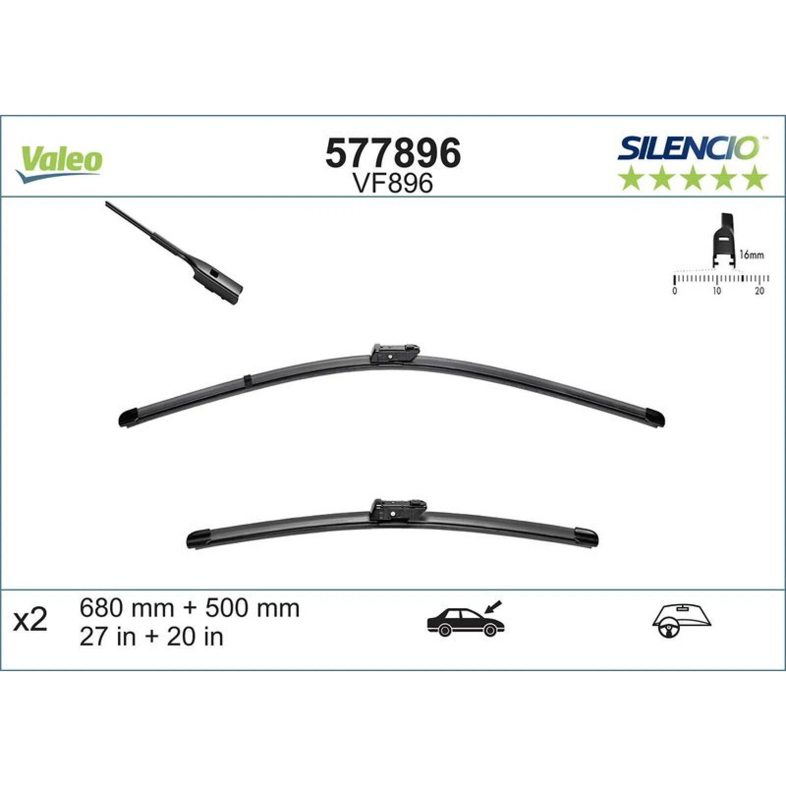 VM896 VALEO Silencio X.TRM Wischer 577896
