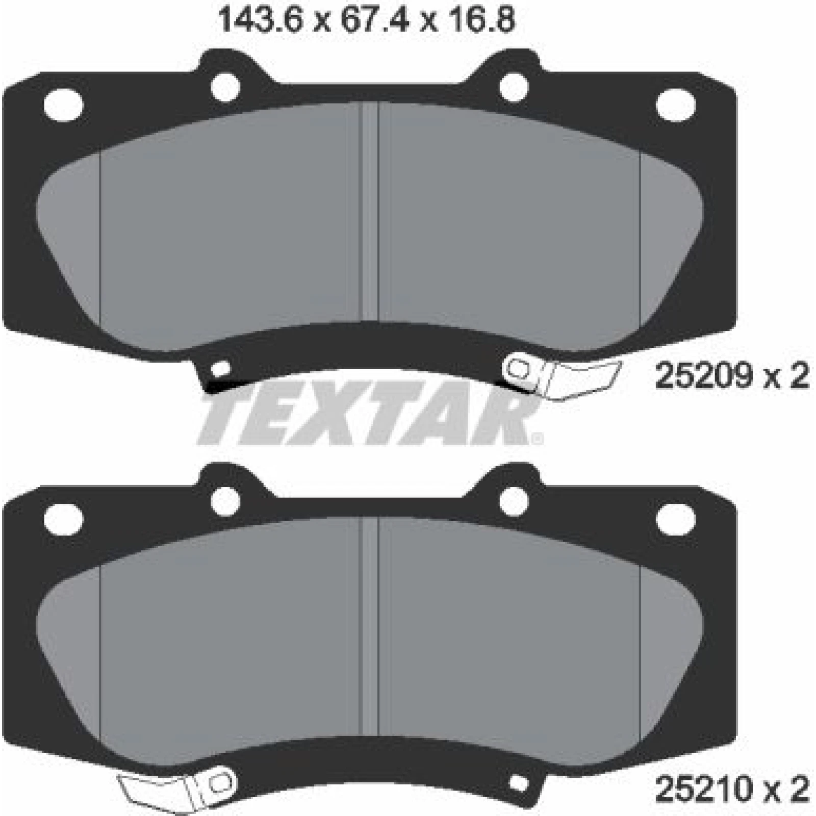 Bremsbelagsatz Toyota P. Hilux 07- 2.5D4D 4X4 2520901
