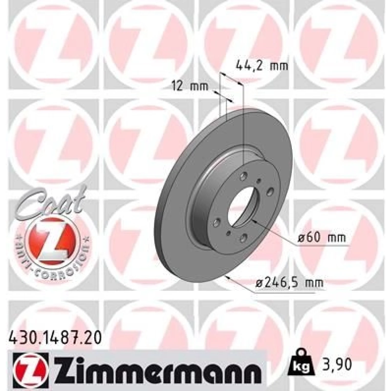 ZIMMERMANN Bremsscheibe 430.1487.20