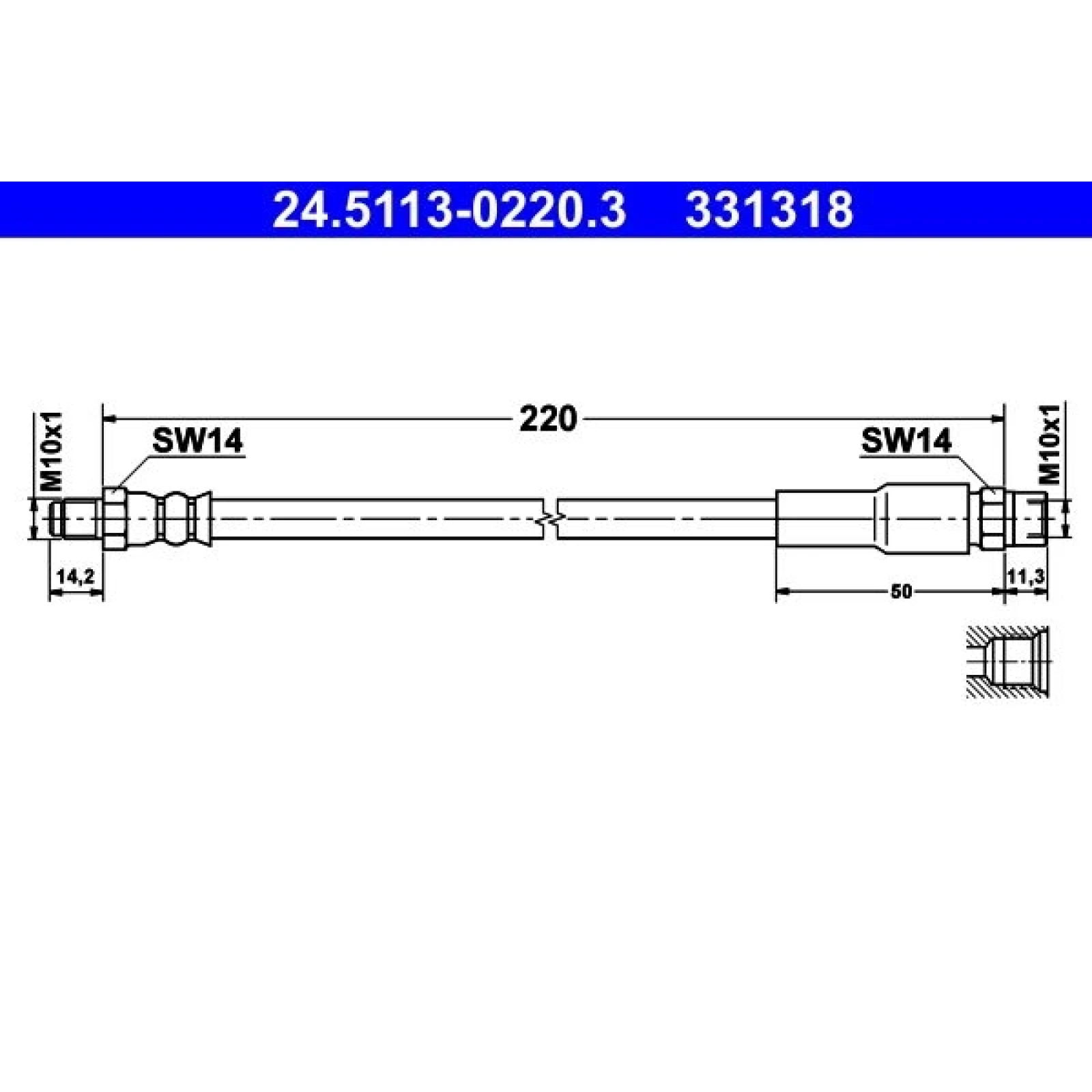 ATE Bremsschlauch 24.5113-0220.3