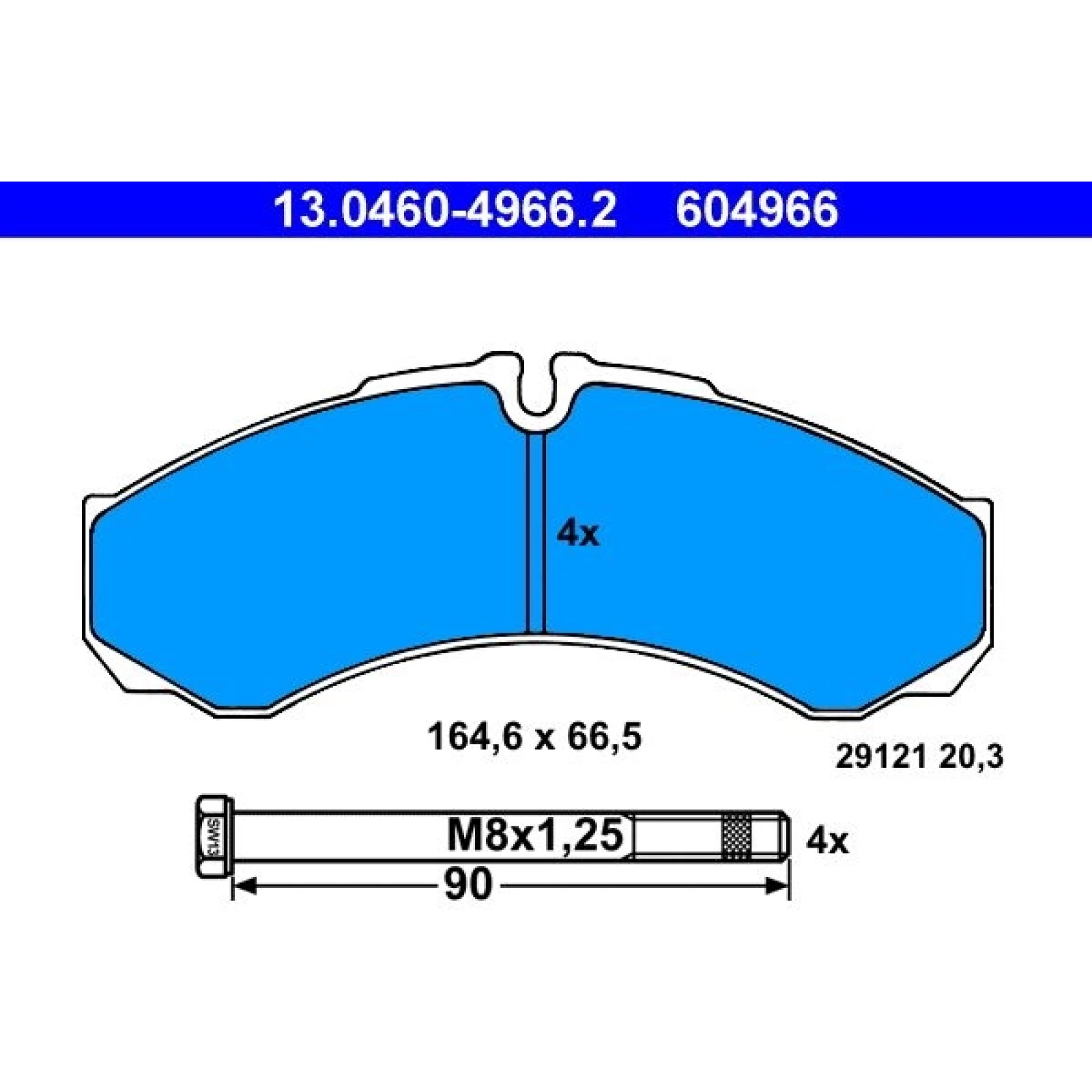 Bremsbelagsatz Iveco P. /T. Täglich 96-07 13.0460-4966.2