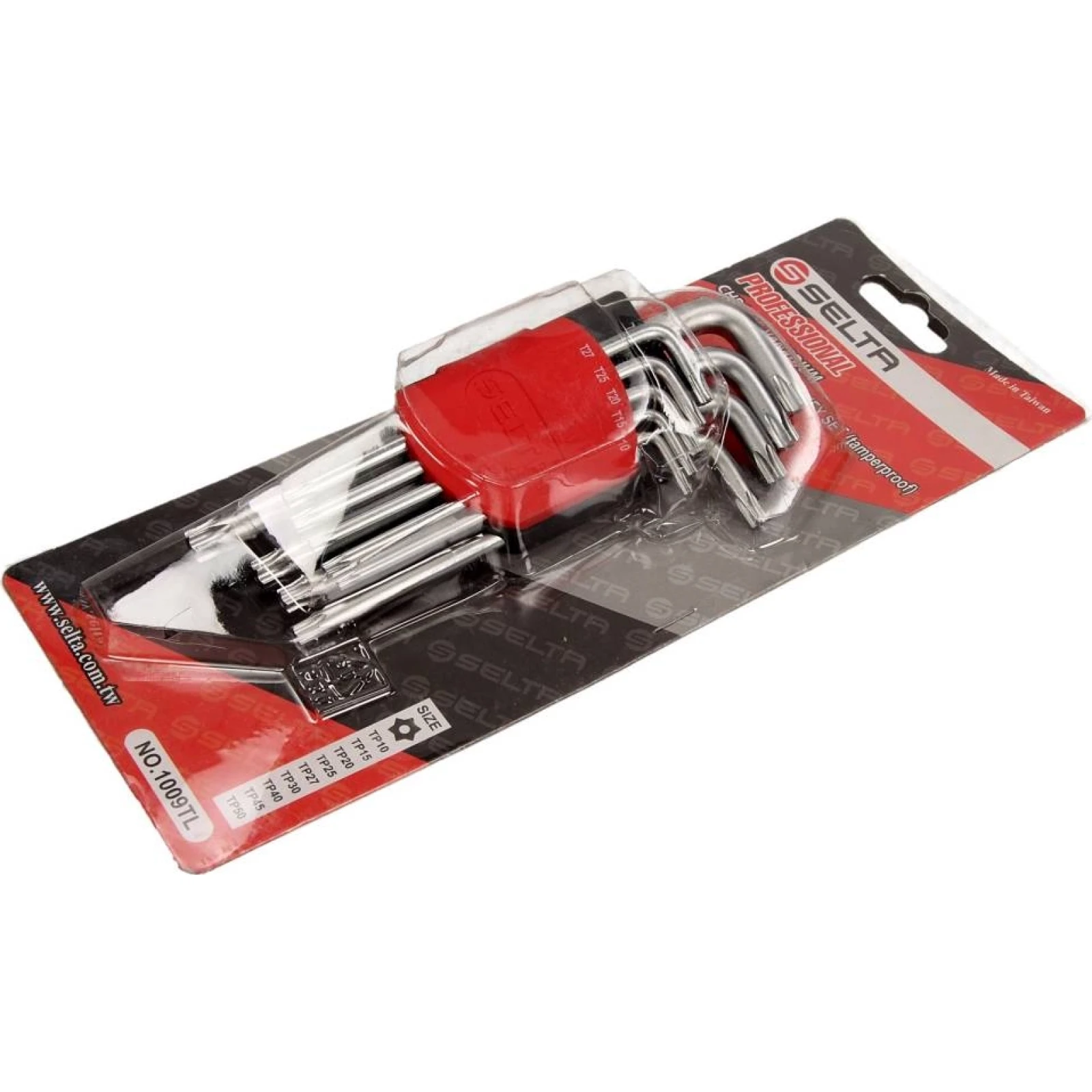 Satz Innensechskantschlüssel Lang Torx Security, Im Griff, 9-Teilig, Ts10 - Ts50 SE-1009TL