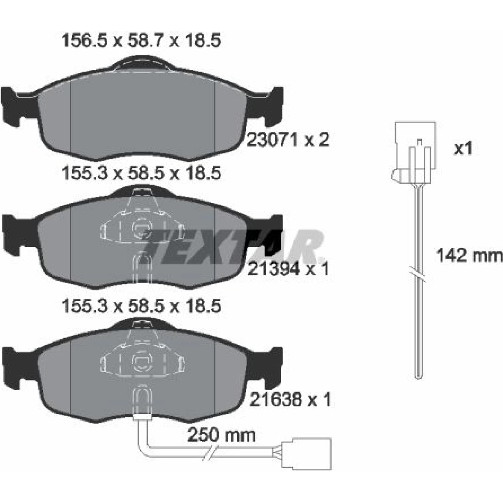 Bremsbelagsatz Ford P. Mondeo 93 2307104