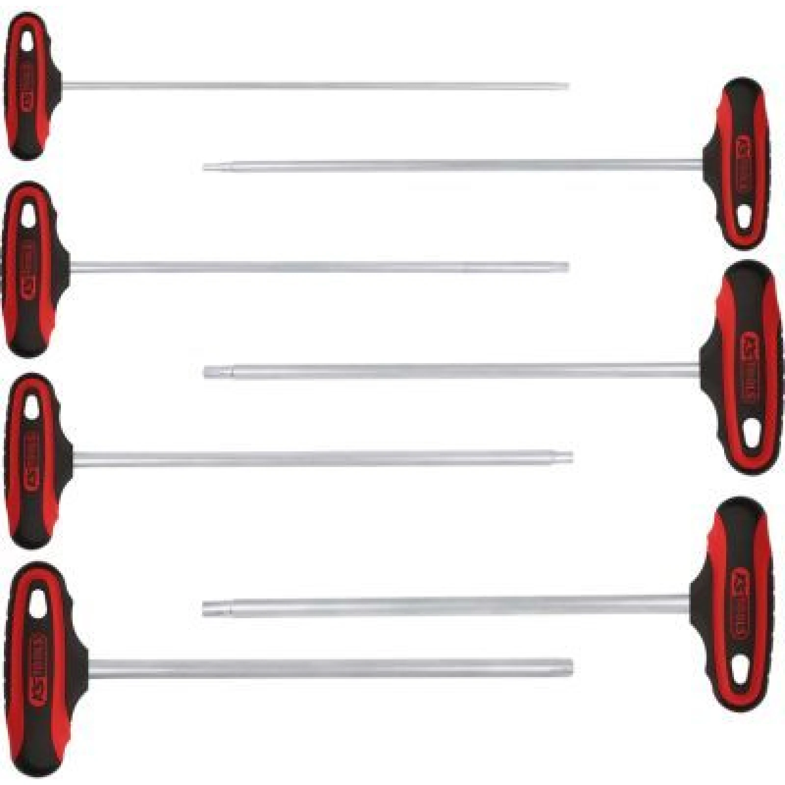 KS TOOLS RIBE ERGOTORQUEplus Winkelschlüsselsatz mit Quergriffstift, 7-teilig, M4-M10 158.5050