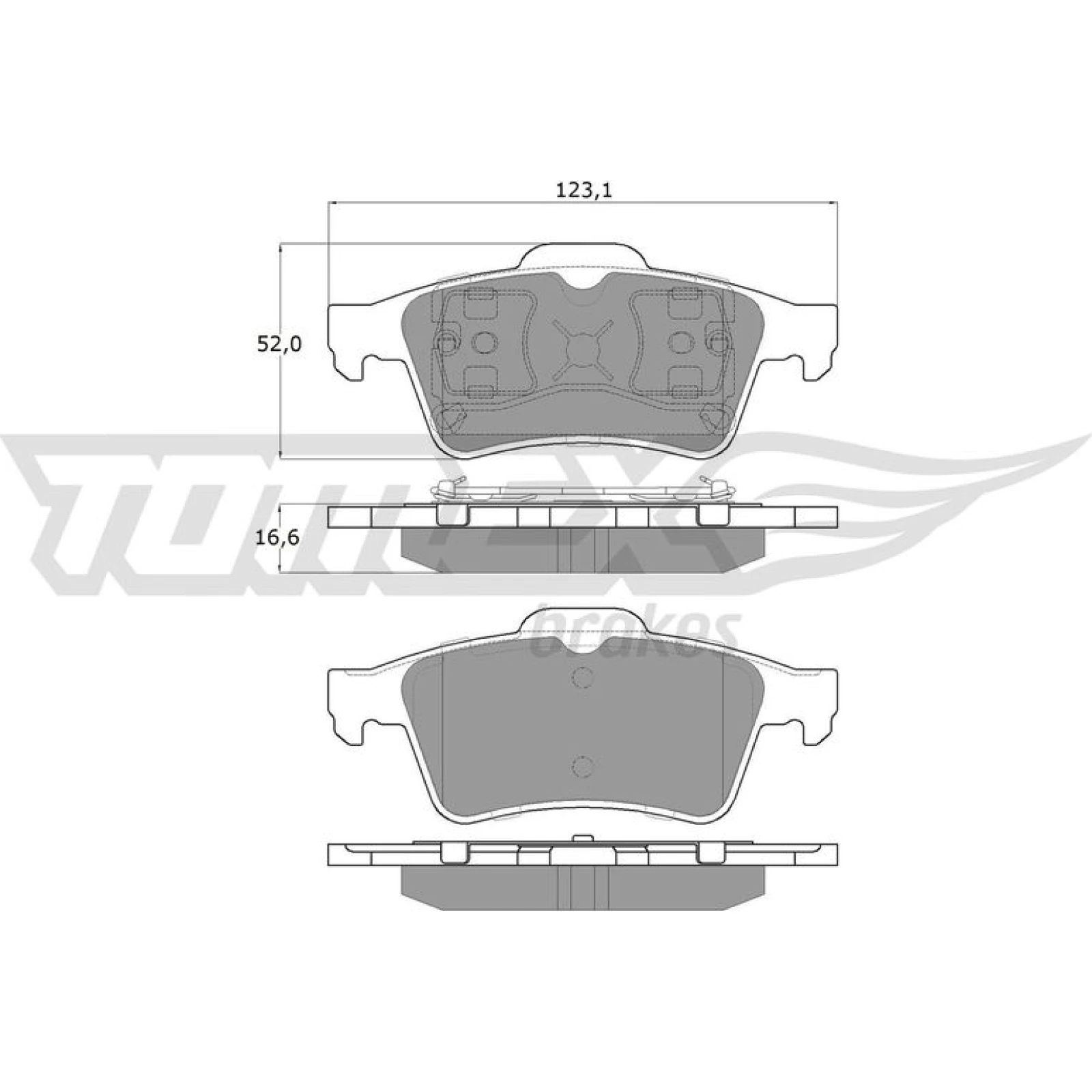 TOMEX brakes Bremsbelagsatz, Scheibenbremse TX 12-95