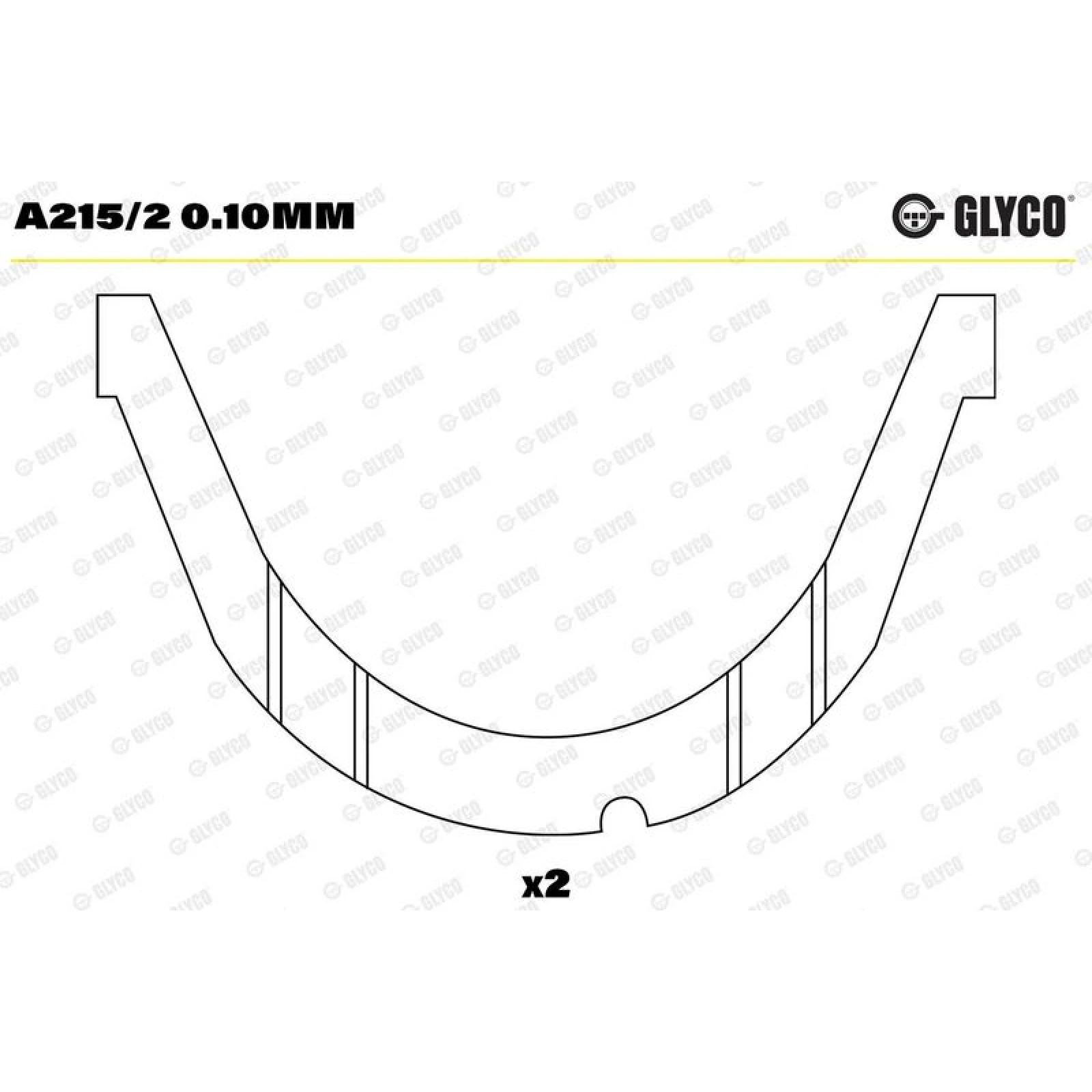 GLYCO Distanzscheibe, Kurbelwelle A215/2 0.10mm