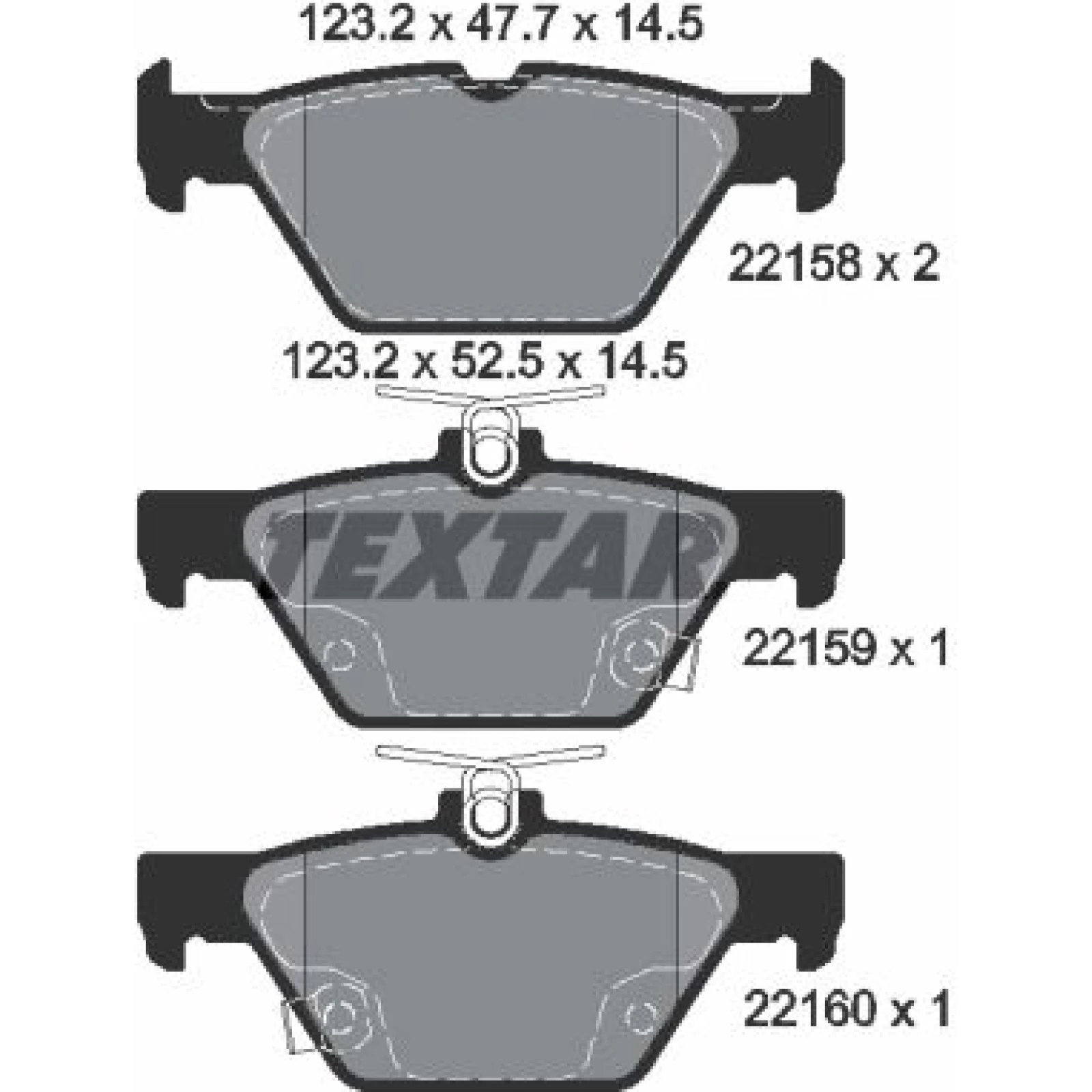 Bremsbelagsatz Subaru T. Legacy/Levorg/Outback 1,6-2,5 15 2215801