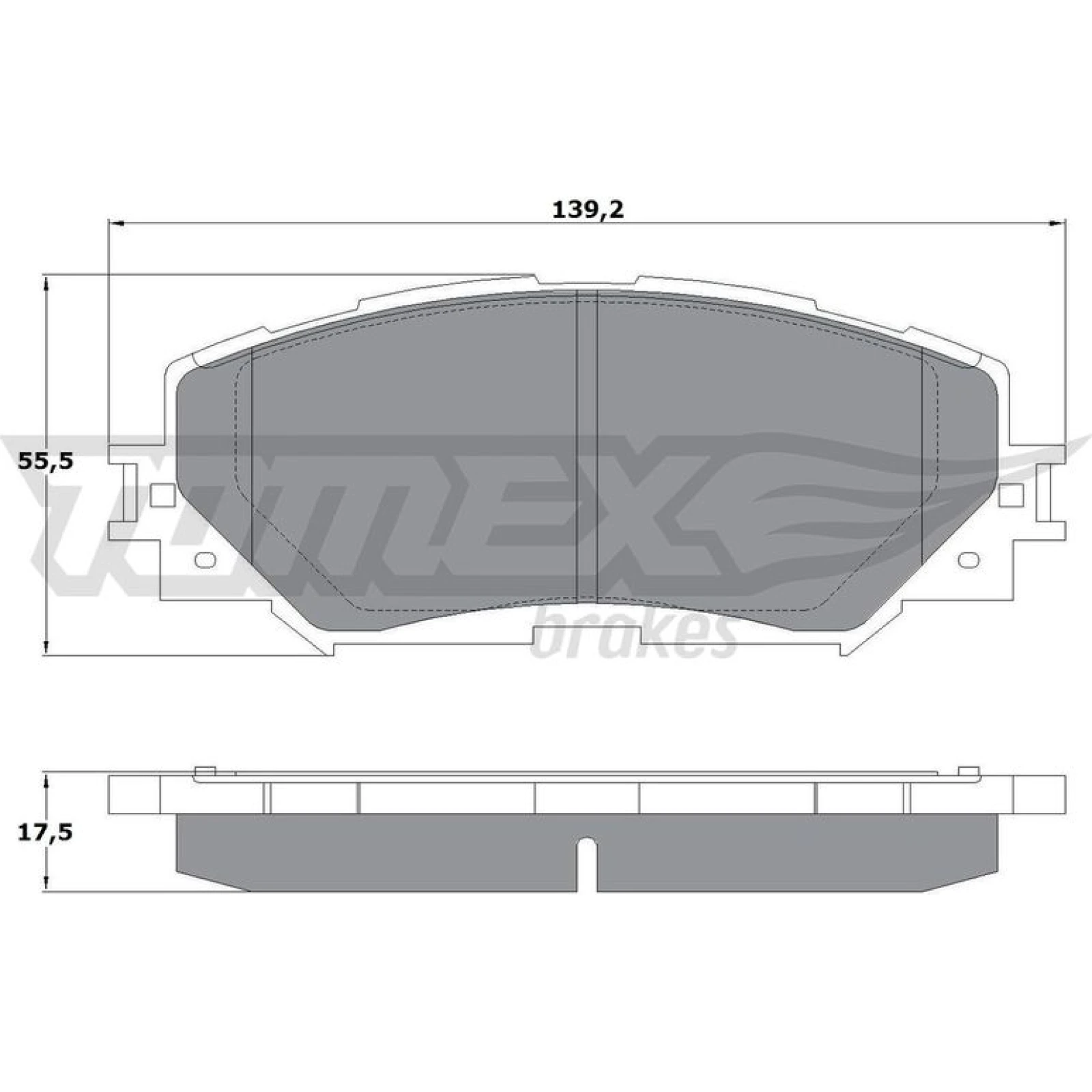 TOMEX brakes Bremsbelagsatz, Scheibenbremse TX 14-72