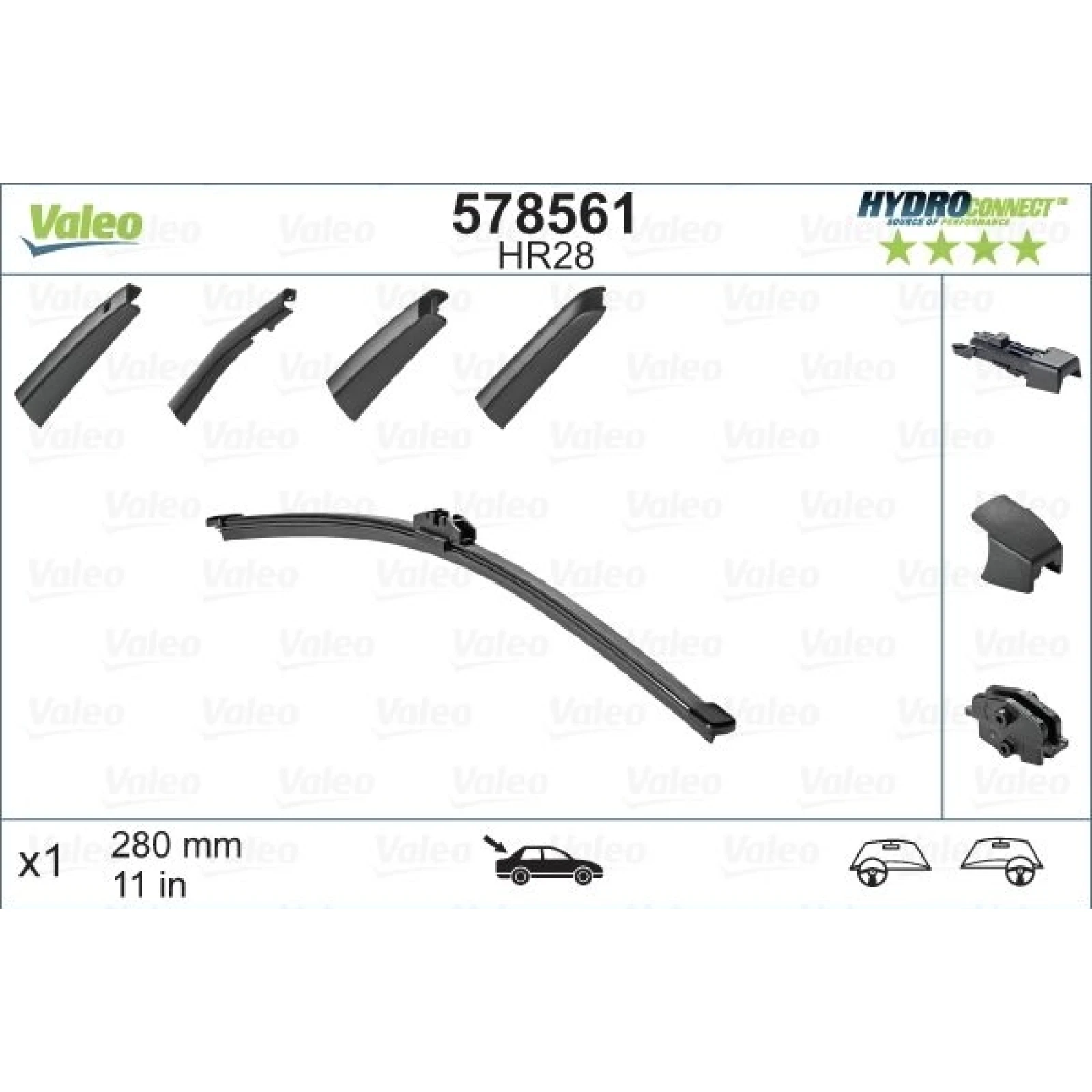 VALEO HydroConnect Rear 28cm 578561