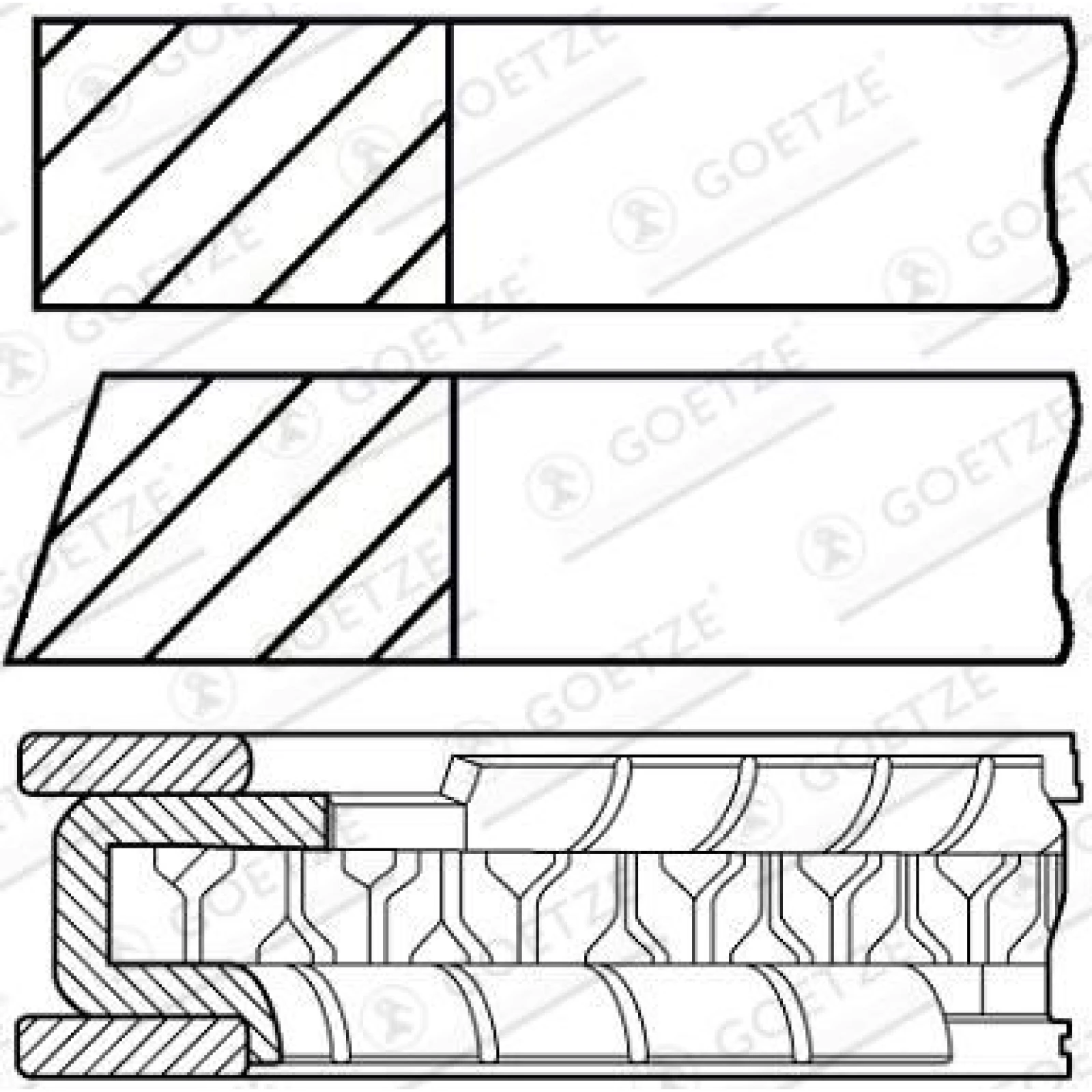 GOETZE ENGINE Kolbenring 08-426700-00