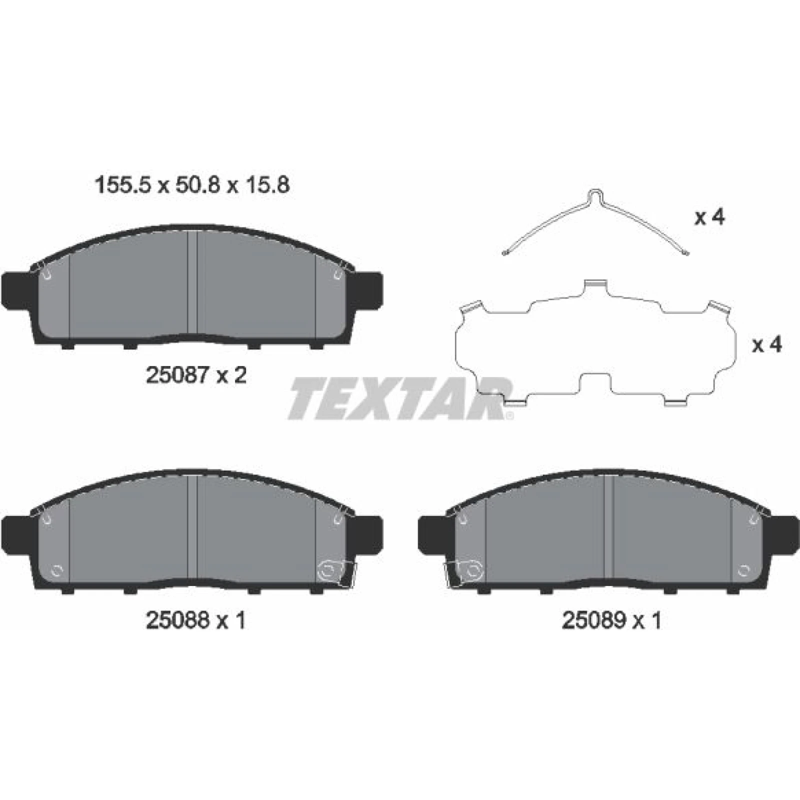 Bremsbelagsatz Mitsubishi P. L 200 2.4 Di-D 4Wd 14 2508703