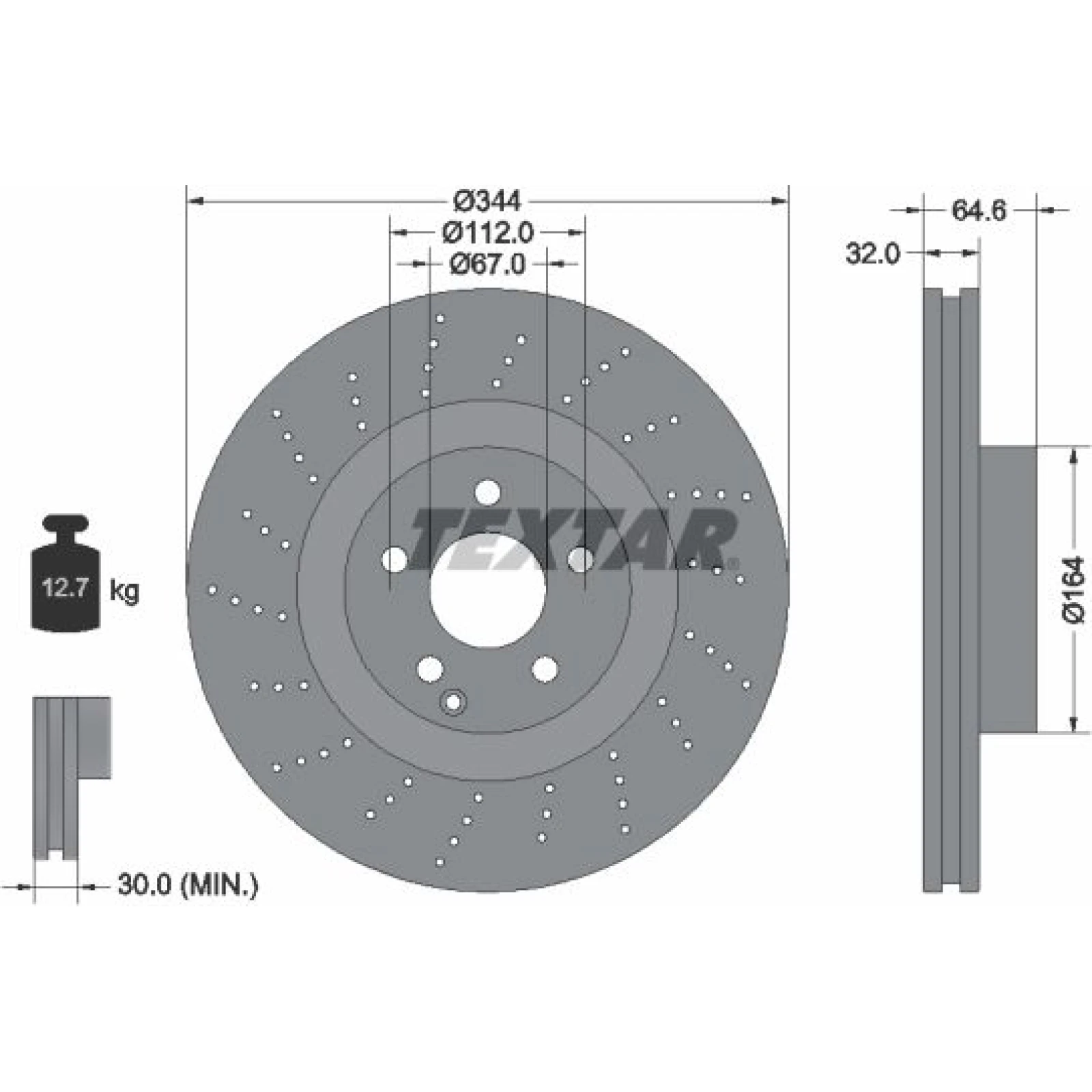 Bremsscheibe Db P. C204/C207/W212 09 92224605