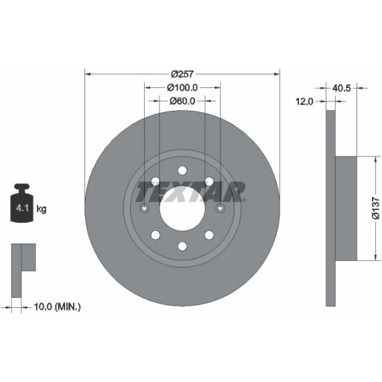 Bremsscheibe Fiat P. Grande Punto/Corsa D 06- 1.0 92164603