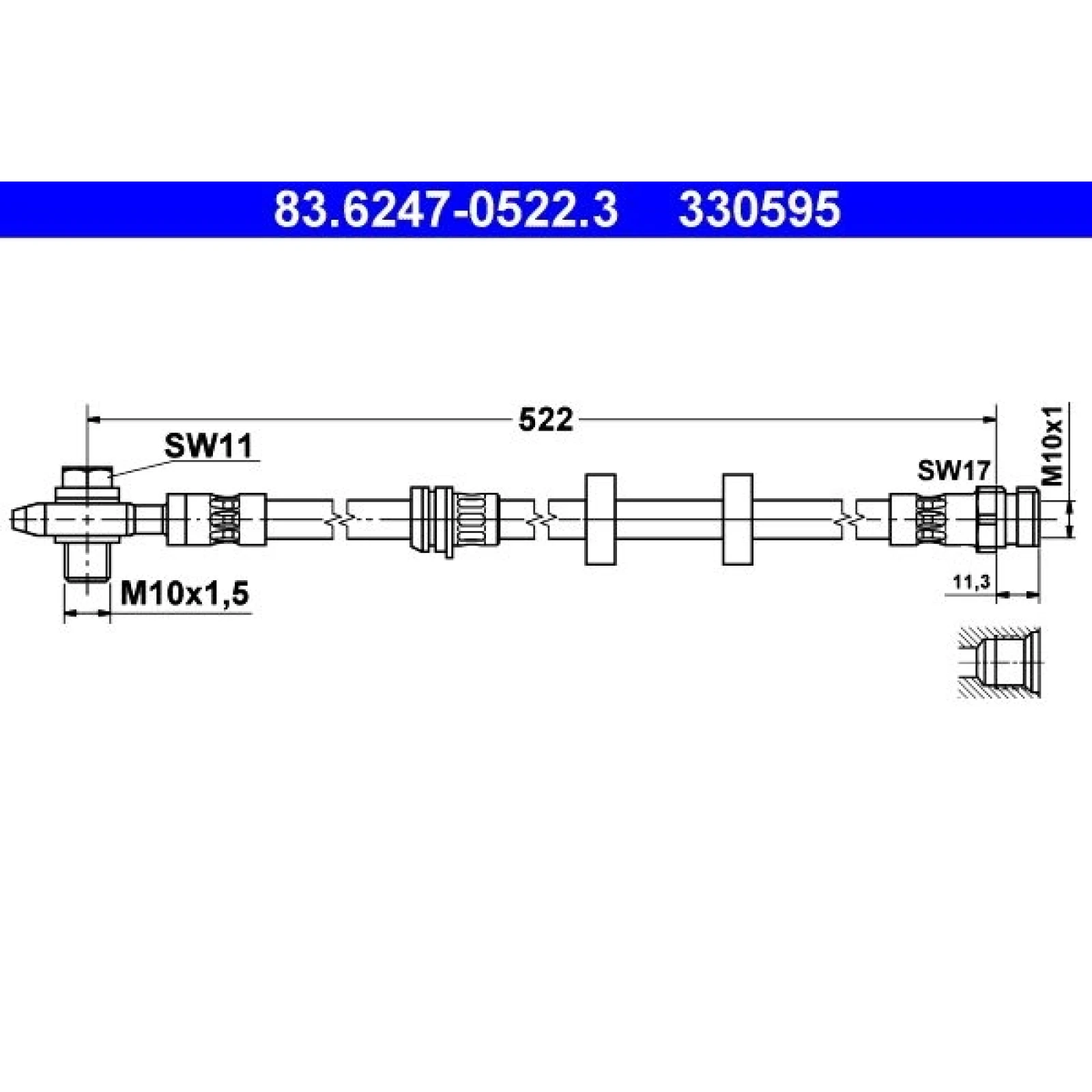 Bremsschlauch 83.6247-0522.3