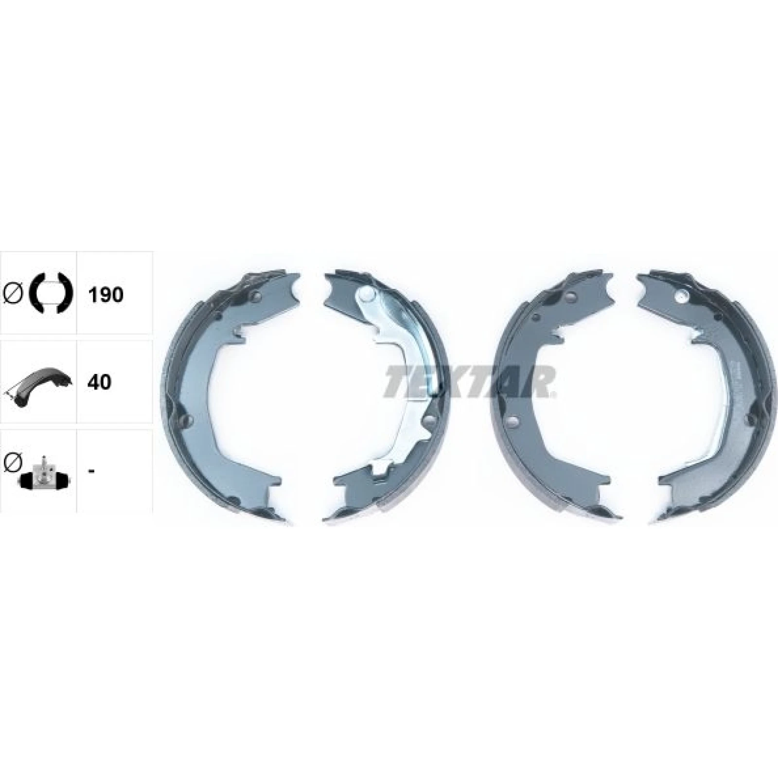 Handbremsbacken Kia Sportage 04-/Tuscon 190X40 91066400