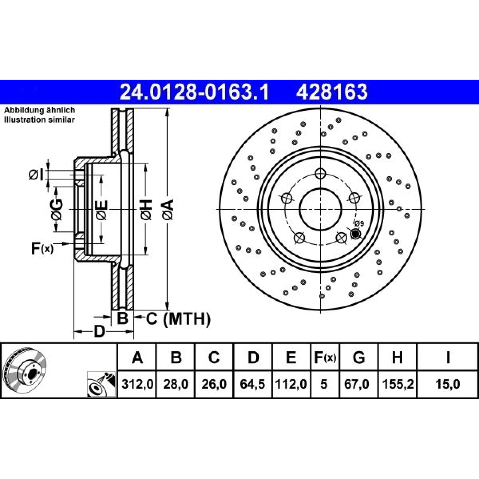 Bremsscheibe 24.0128-0163.1