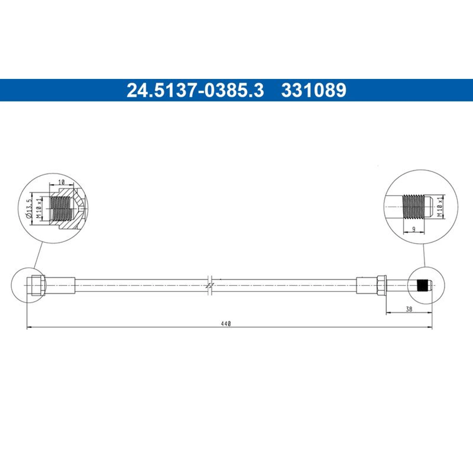 BREMSSCHLAUCH 24.5137-0385.3