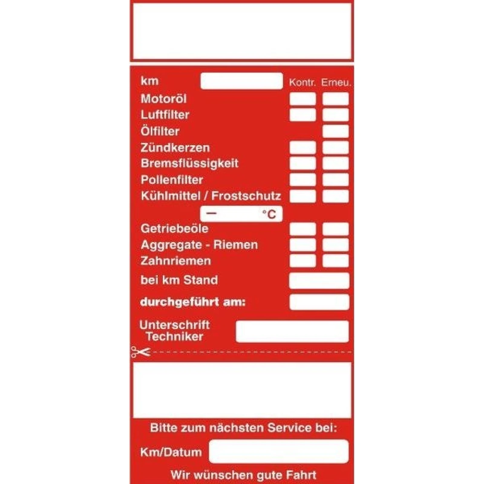 Serviceaufkleber Variante1 Neutral 31304