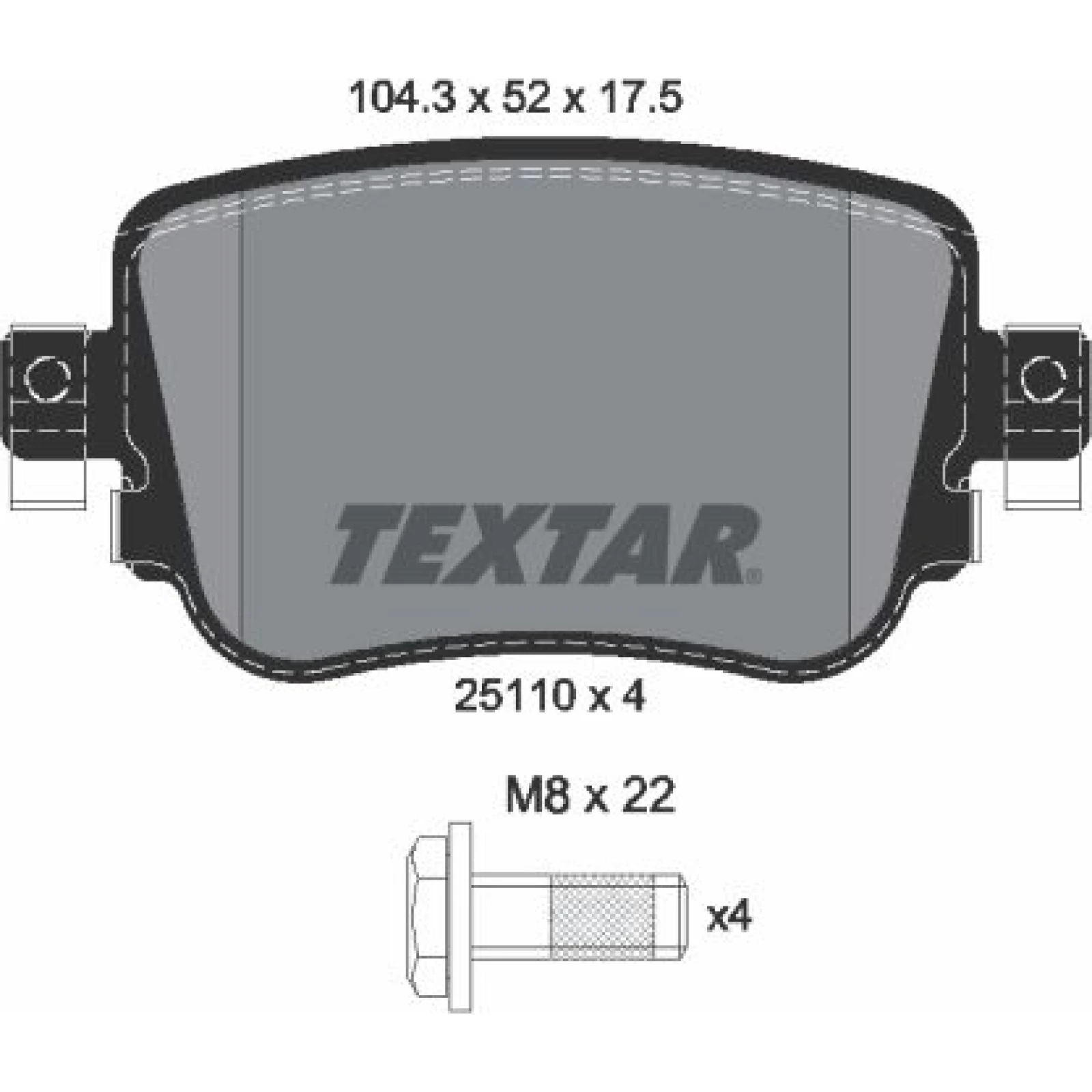 Bremsbelagsatz Vw T. Sharan 1.4-2.0 Tsi 15 2511003