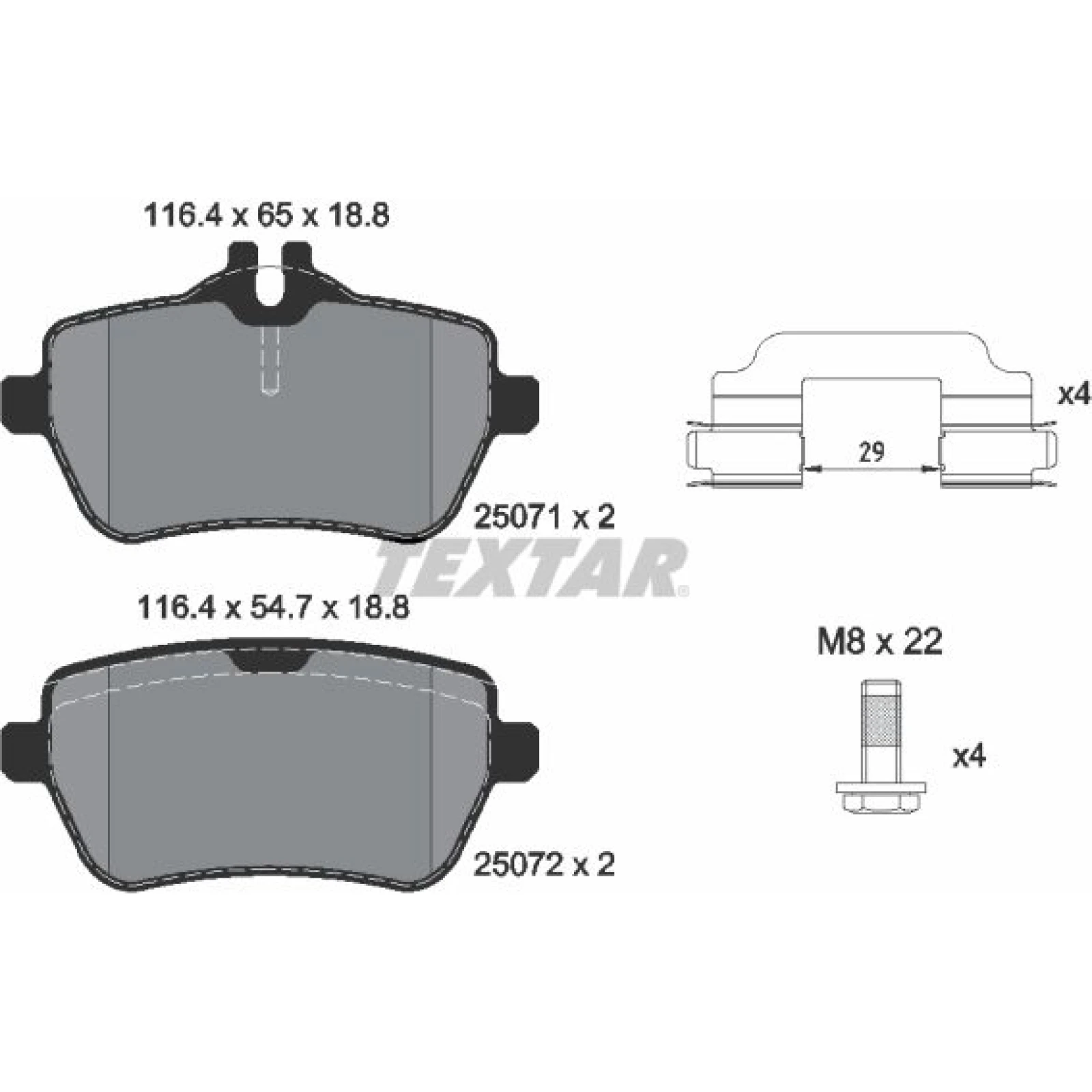Bremsbelagsatz Db T. W222/C217 12 2507103