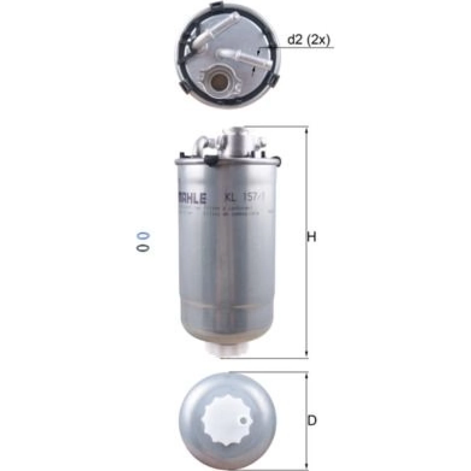 MAHLE Kraftstofffilter KL 157/1D